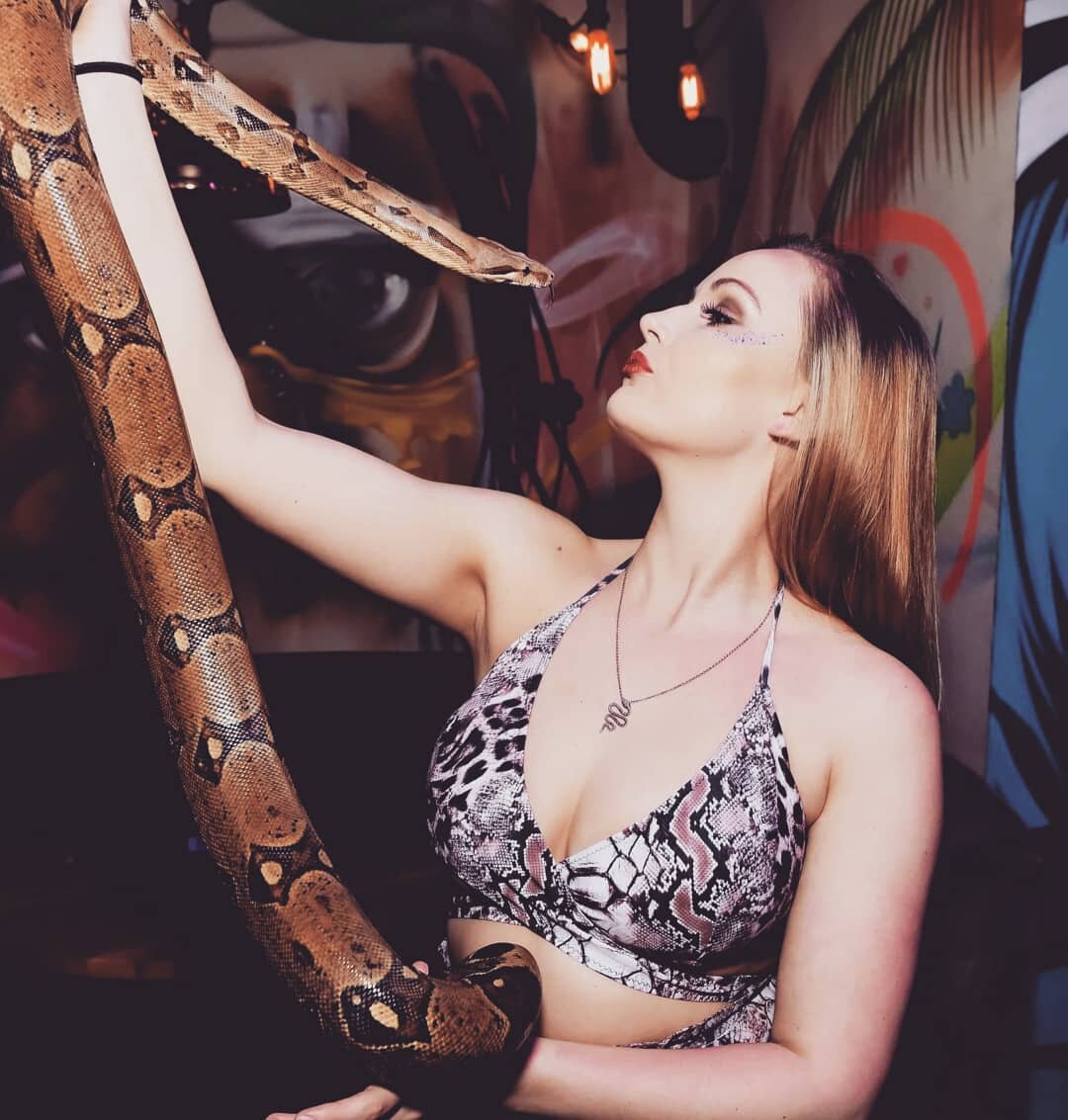 Snake charmers at live event