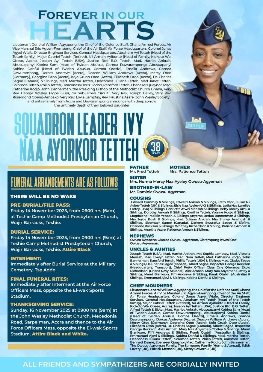 Farewell to Squadron Leader Ivy Naa Ayorkor Tetteh from Accra Archive