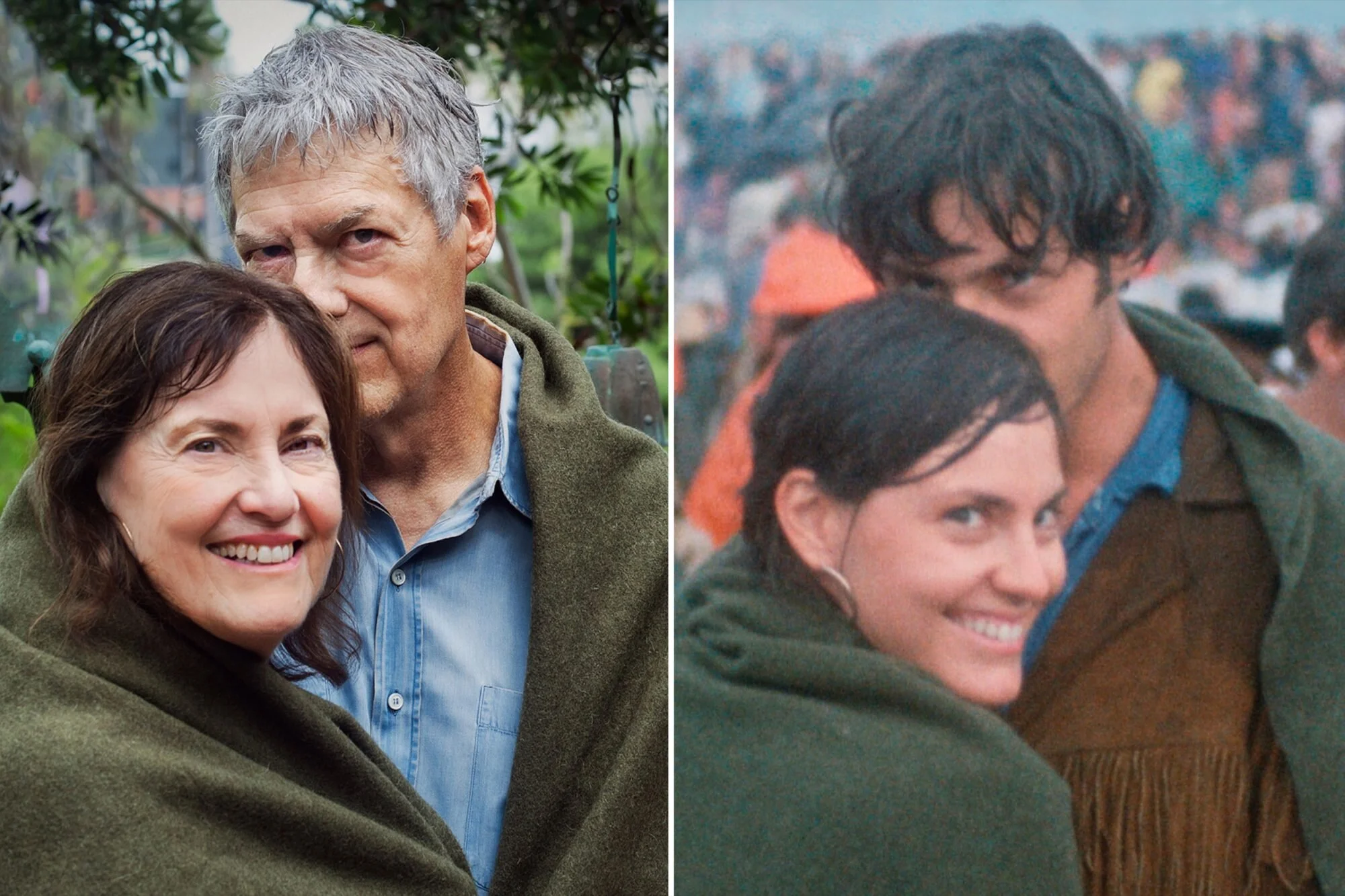 Mature featured MEET CUTE couple (LEFT) Recreation Actors playing them (RIGHT)