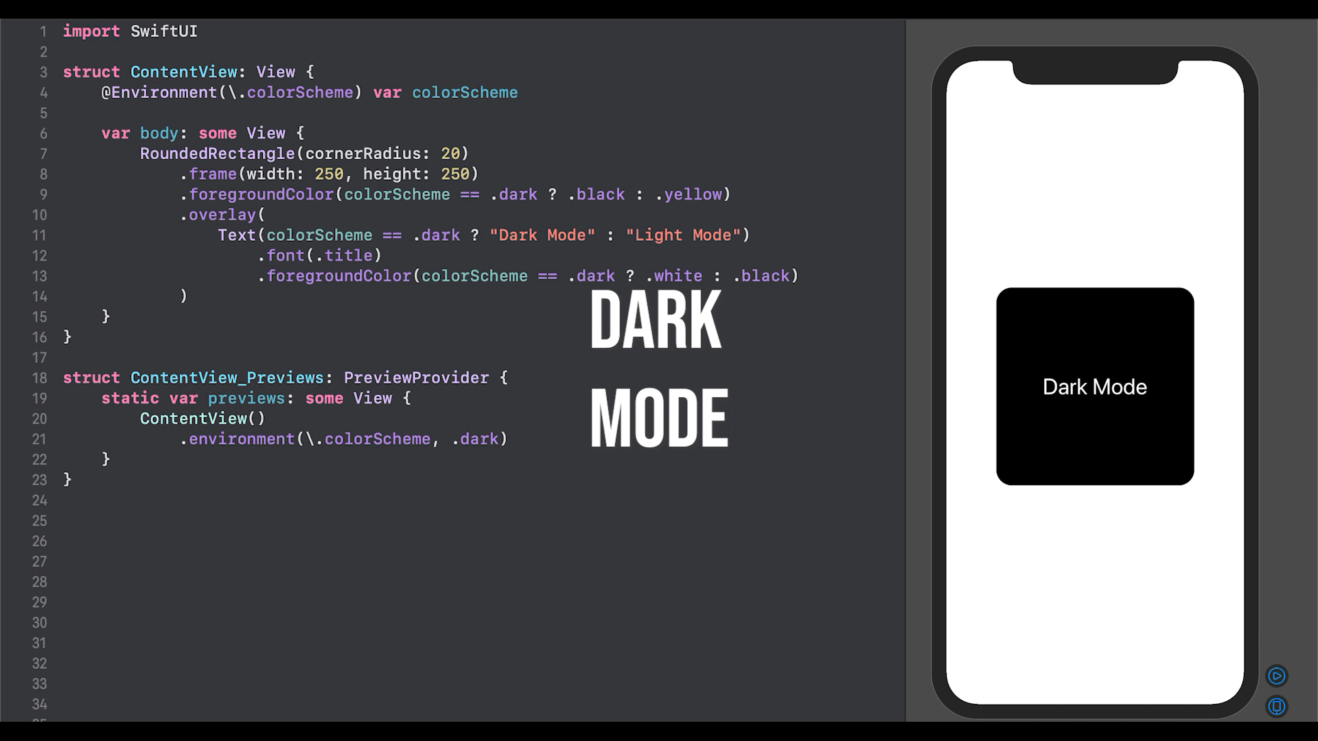 Updating Your View for Dark Mode in SwiftUI