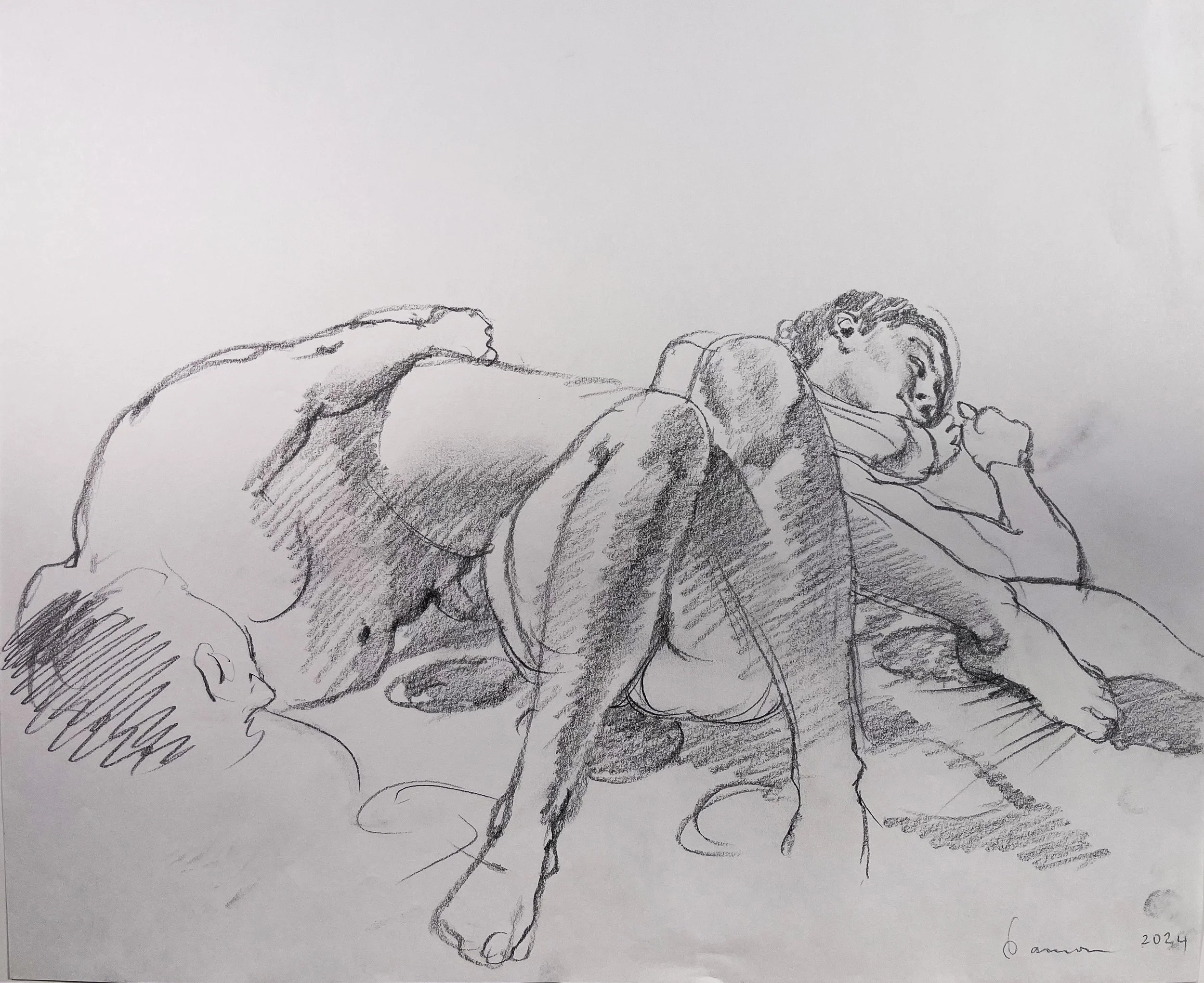Twister Collapse, Graphite. 14" x 17" $130