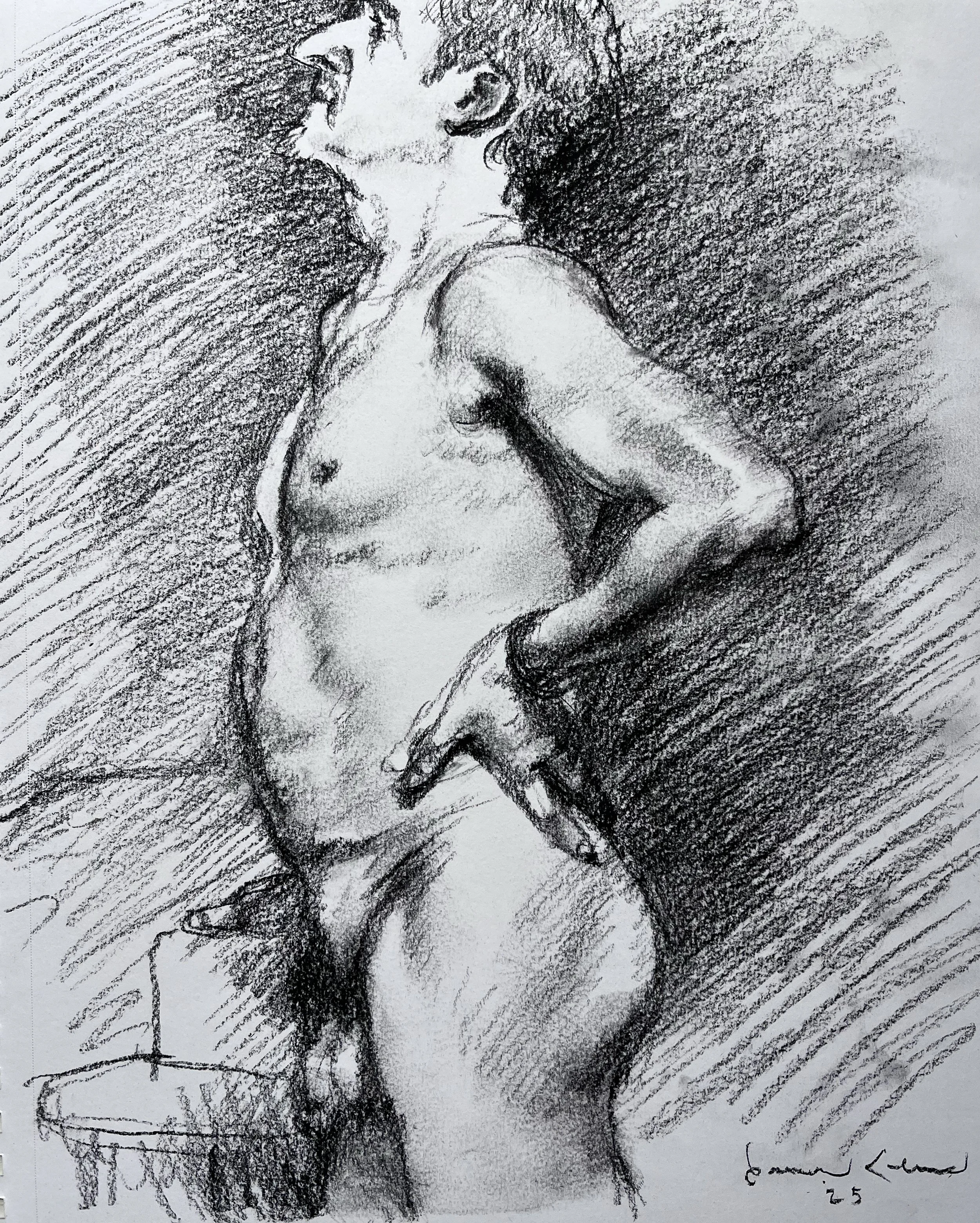 Proud Joe, Charcoal.  11" x 14" $180.