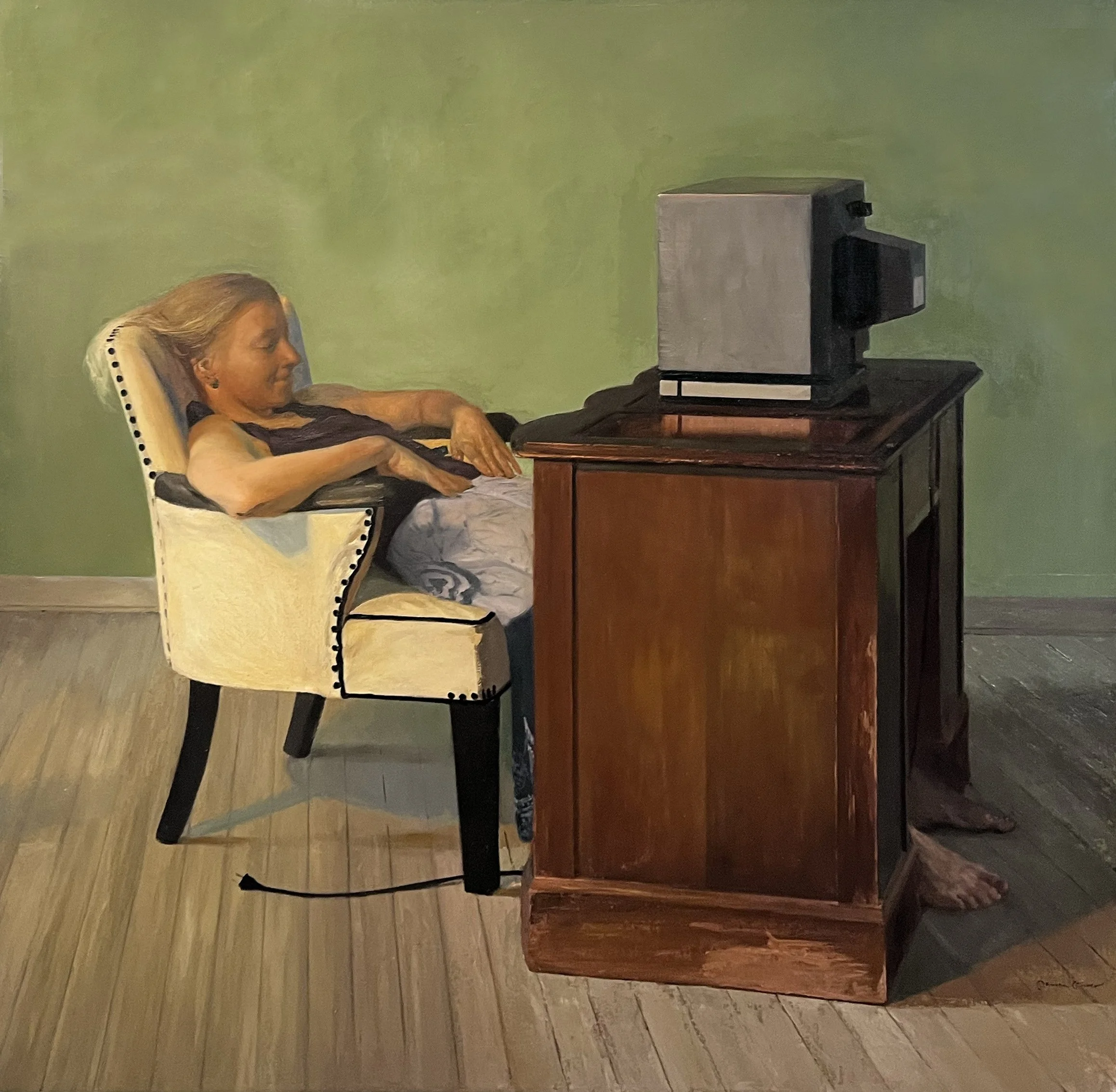 The Green Room, oil on Linen. 42" x 42" $3500