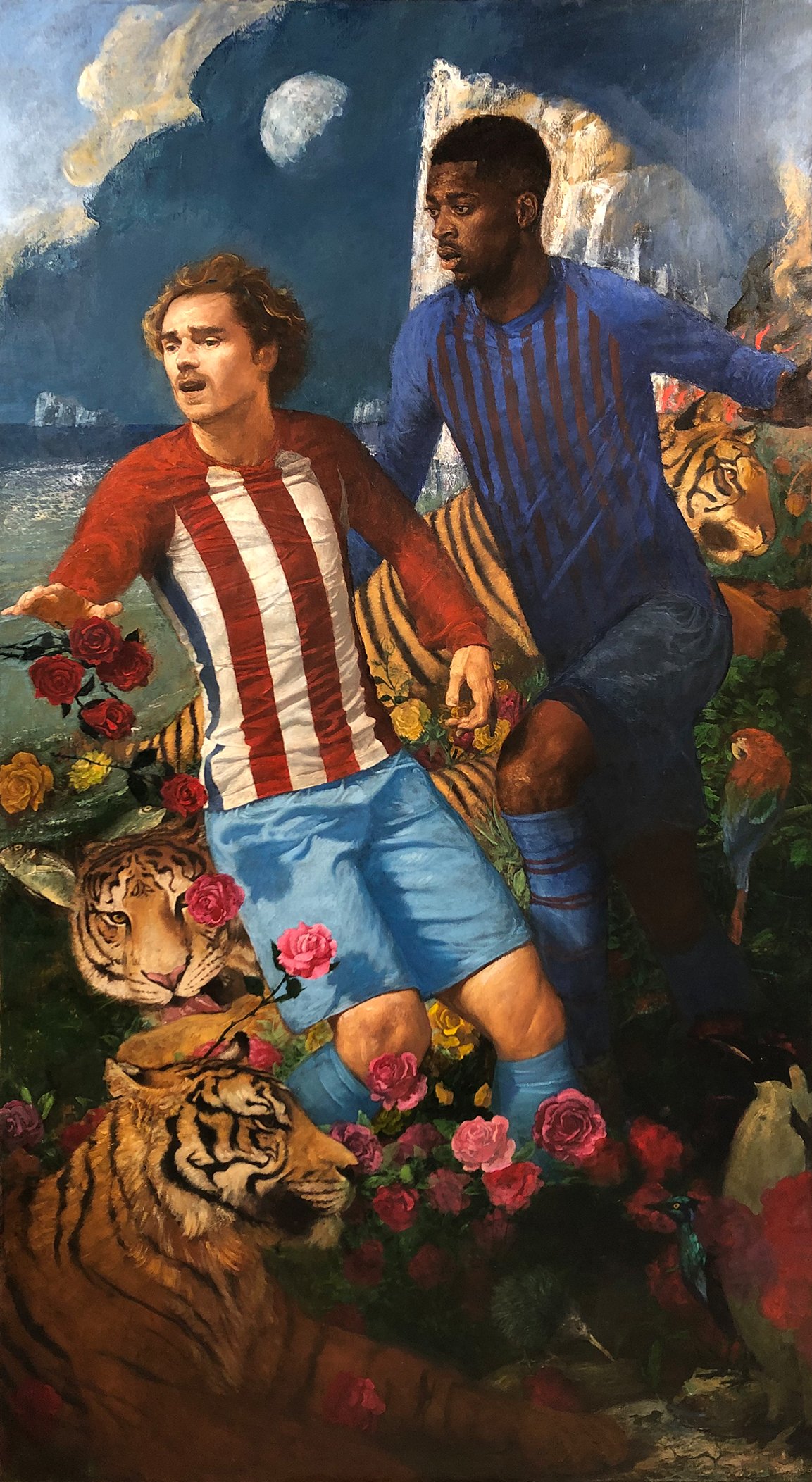 Nature and Culture, Oil on Linen. 72" x 38" $4500