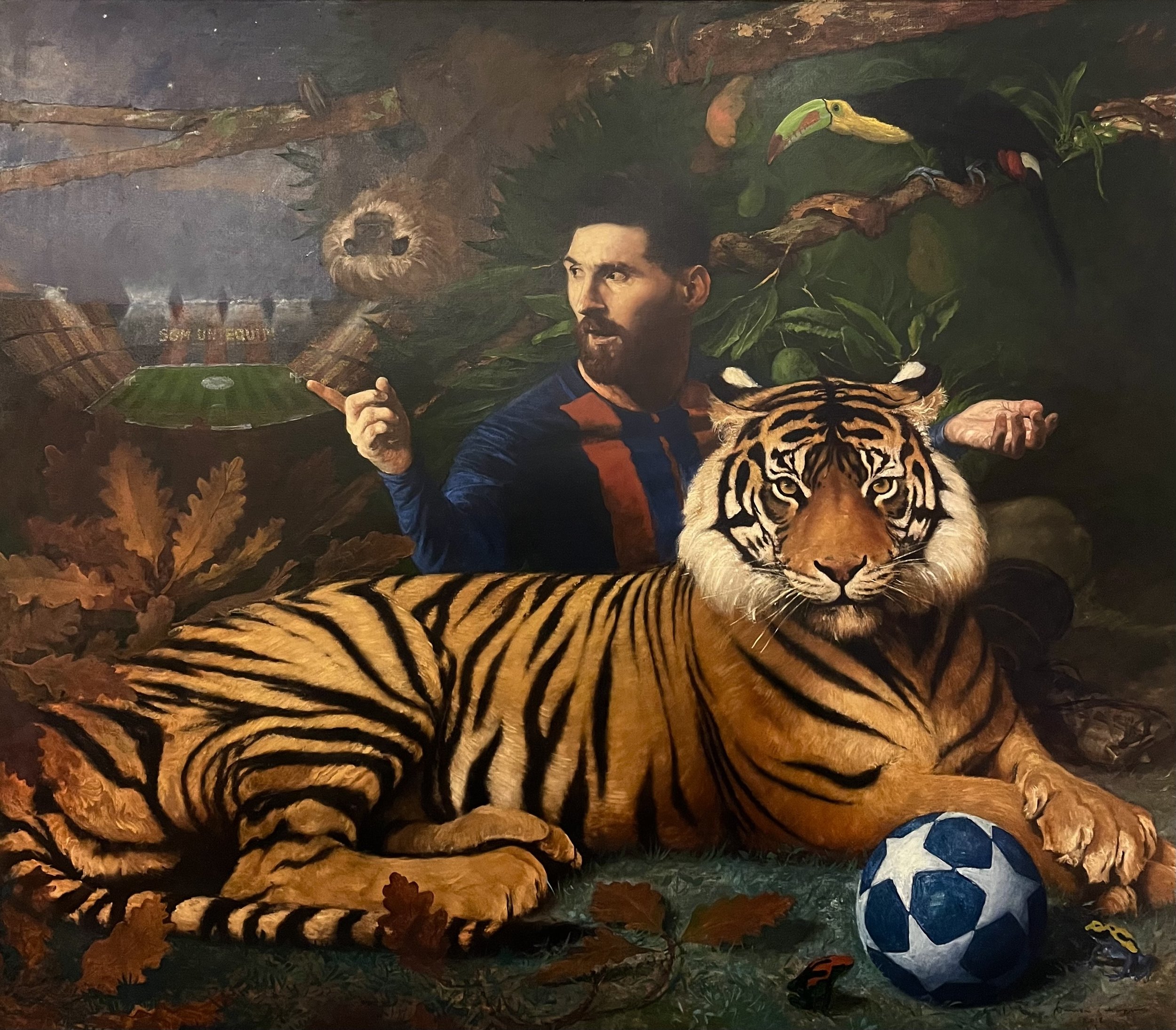 Som un equip, Oil on Linen. 56" x 64" $8000