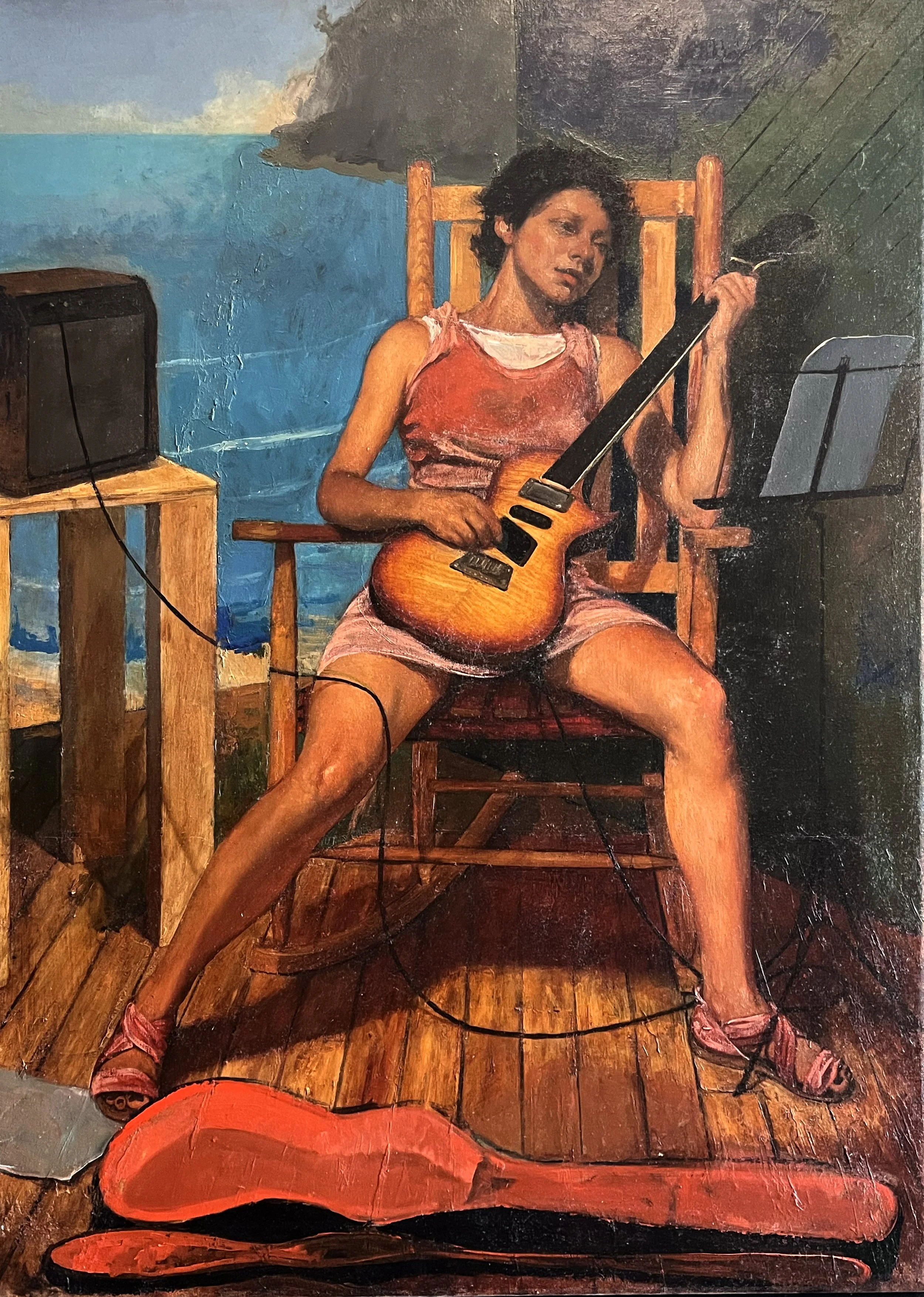 The Guitar Player, Oil on Linen. 36.5" x 26.5" $2000