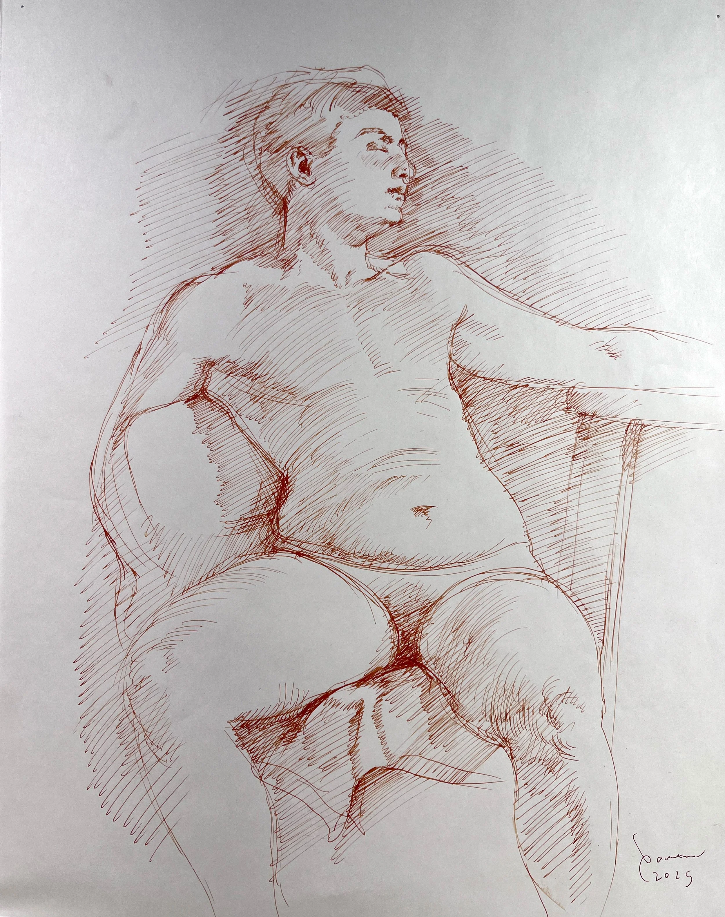 Transitioning Model, Fountain Pen. 14" x 17" $90