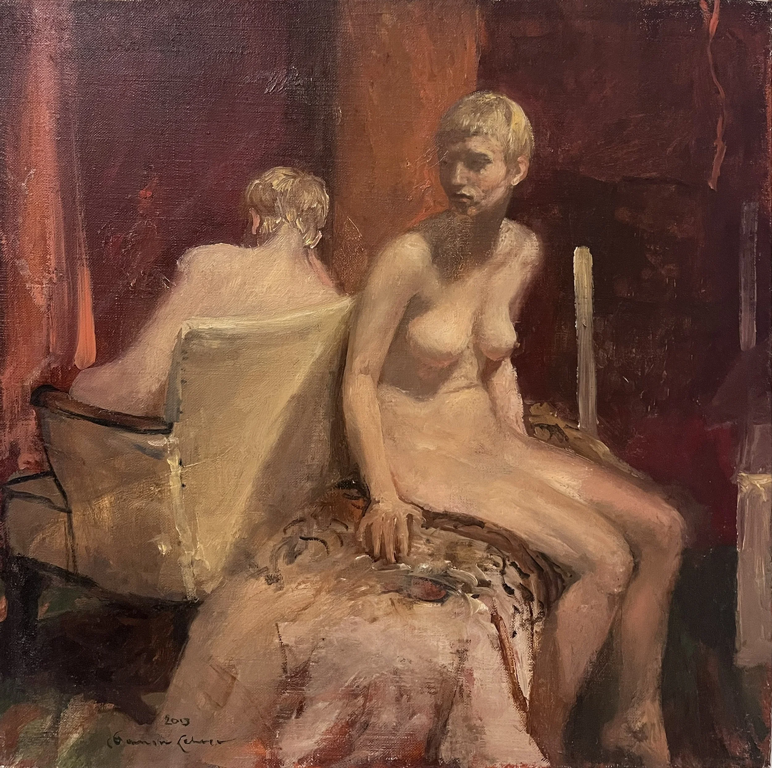 Double Annika, Oil on Linen. 16" x 16" $500