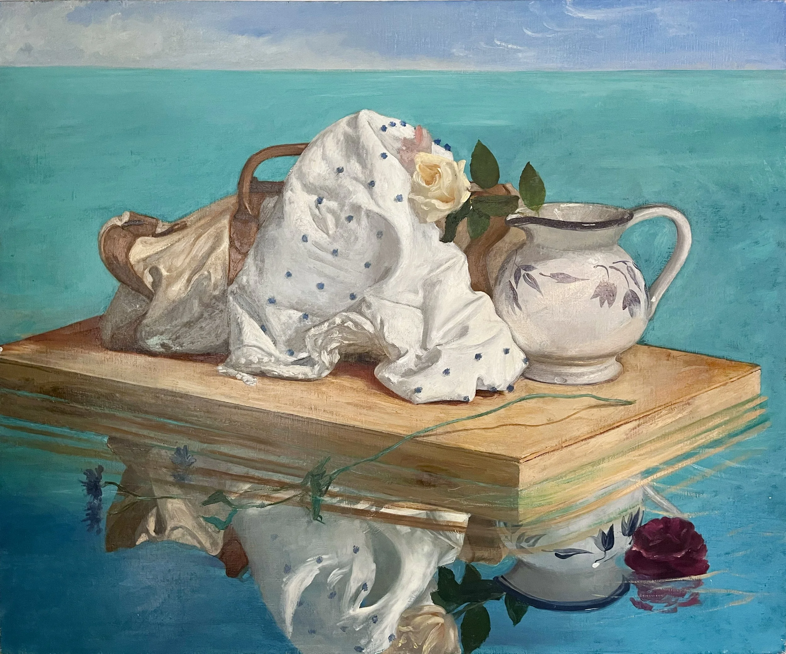 Floating World No. 3, Oil on Linen. 46" x 38" $3000