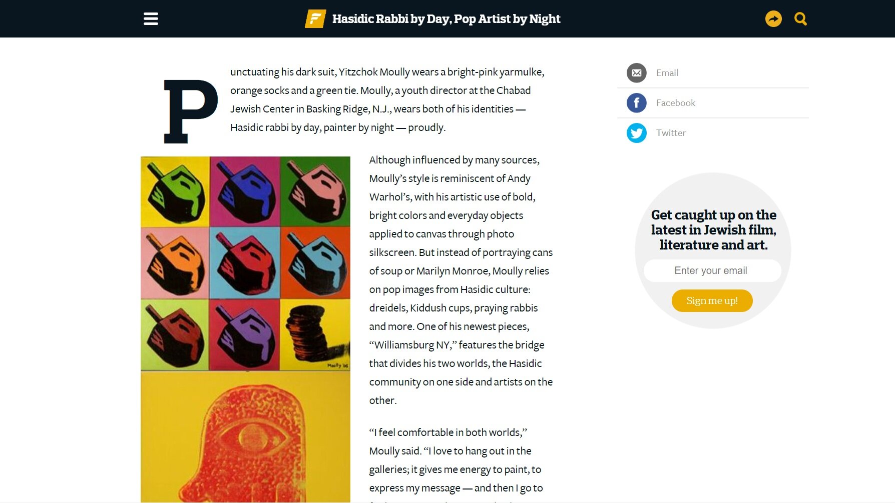 Hasidic Rabbi by Day, Pop Artist by Night
