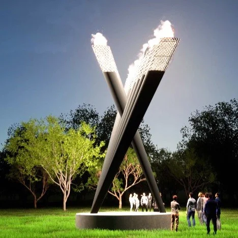 The X Menorah — 10ft sculptural menorah