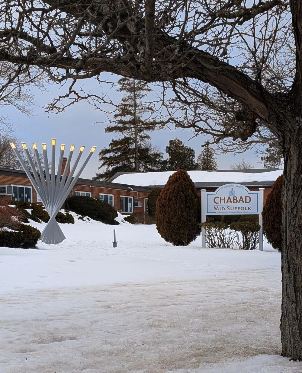 Tradition with a Twist — 10ft stainless steel menorah