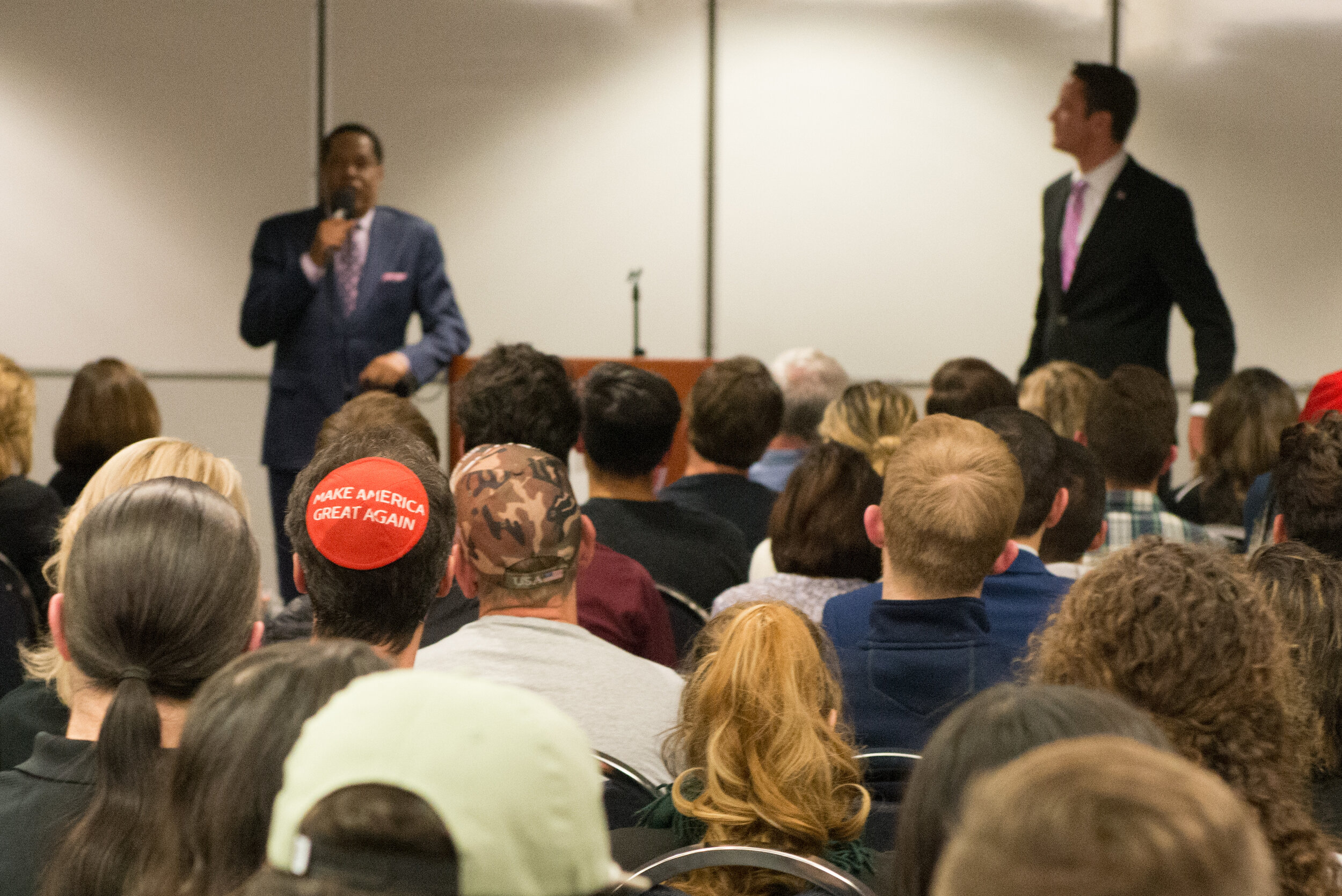 ‘Comply, you won’t die’: Larry Elder speaks to audience of 150 at Chapman