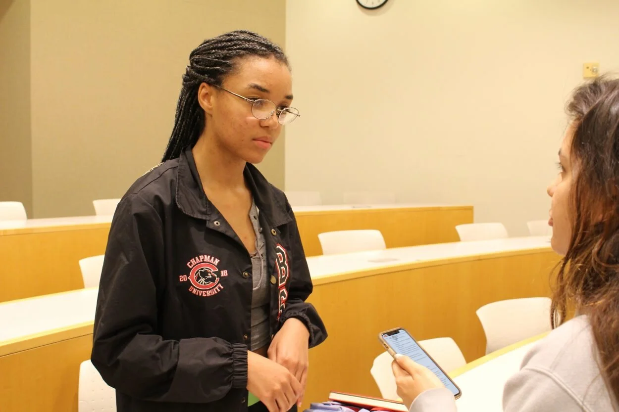 ‘Black students don’t feel comfortable at Chapman’: Struppa attends BSU meeting on controversial poster