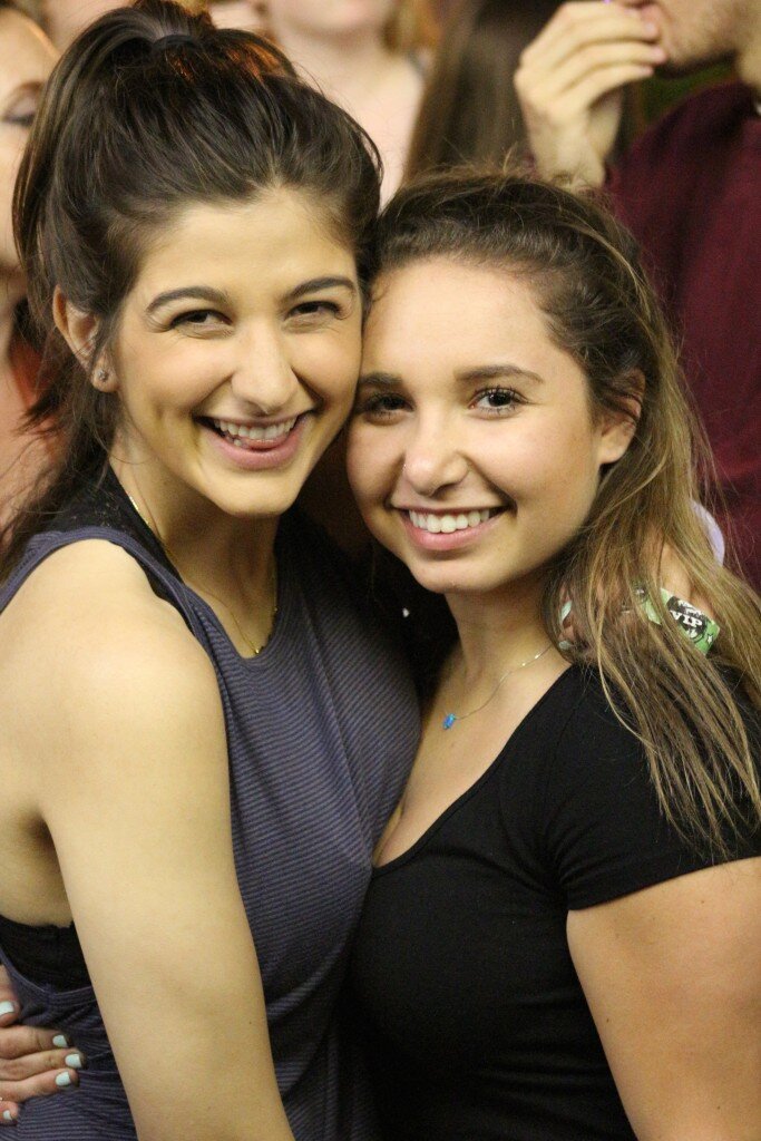 Seniors Haya Kaylani and Ari Berman pose for a photo at the Phideltopia event April 9 at the Yost Theater. Photo by Allie Camp.