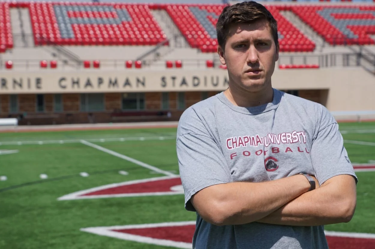After being diagnosed with leukemia for the second time in May 2018, Spriggs underwent a bone marrow transplant. Now, he plans to return to the football team in fall 2019. Photo by Jack Clendening