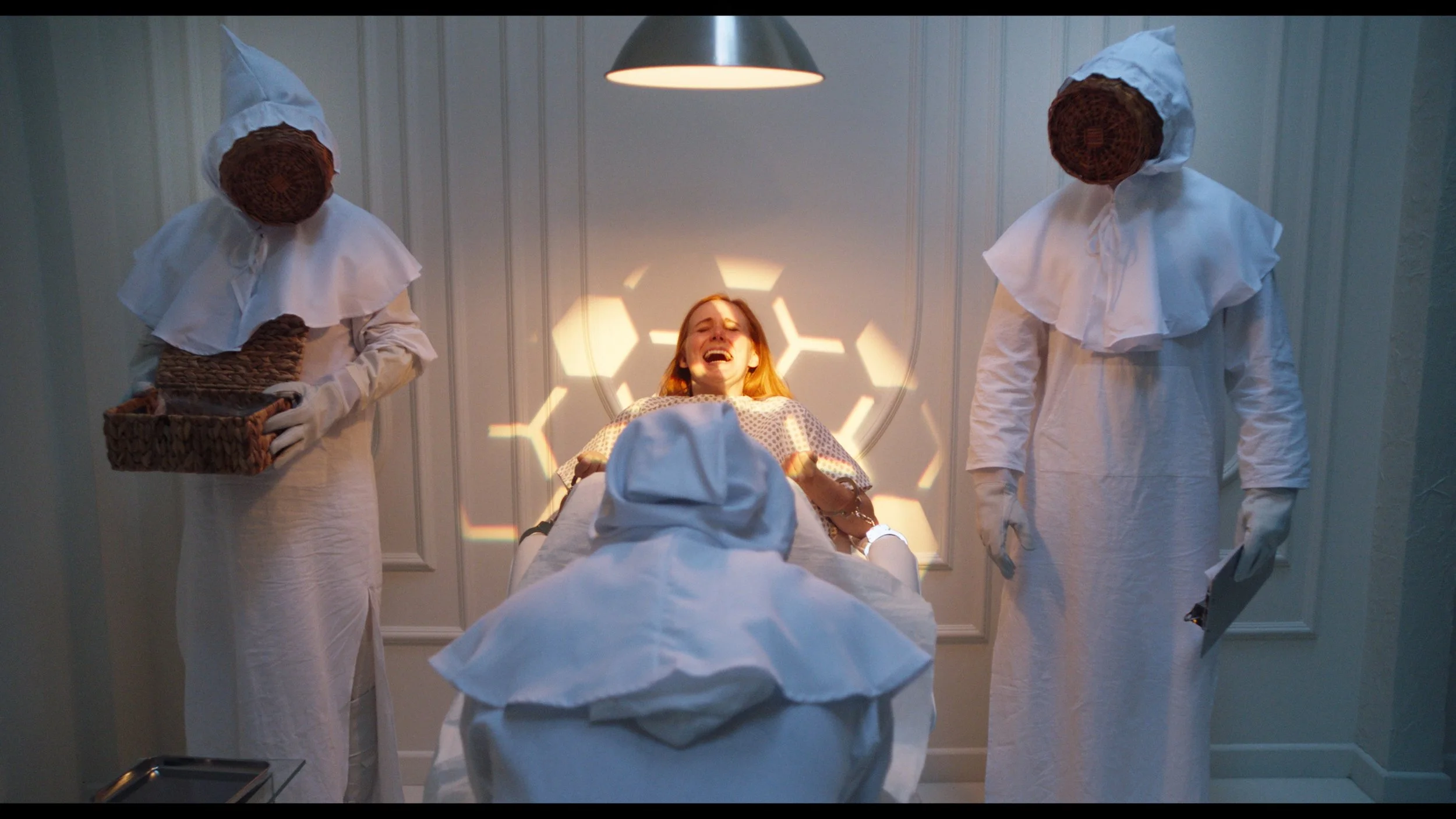  Aside from the cheerleader scenes sprinkled throughout the film, it also contains a segment titled “Medi-Evil” (third picture), directed by Monica Moore-Suriyage. In “Medi-Evil,” the sixth short of the film, women’s bodies are represented in the for