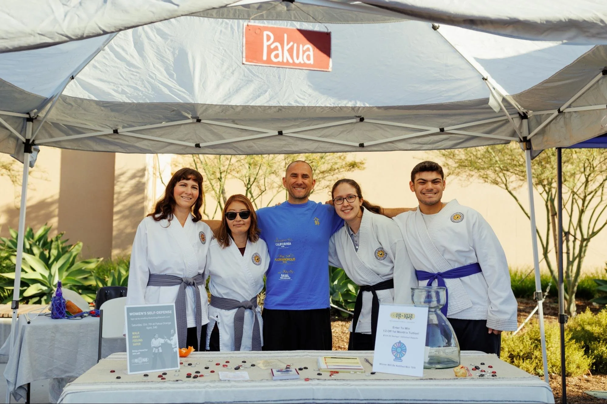    Martial artists of      Pakua OC     , the local Old Towne Orange martial arts studio, were also in attendance at the kickoff, where they helped lead the stretches for the volunteers.   
