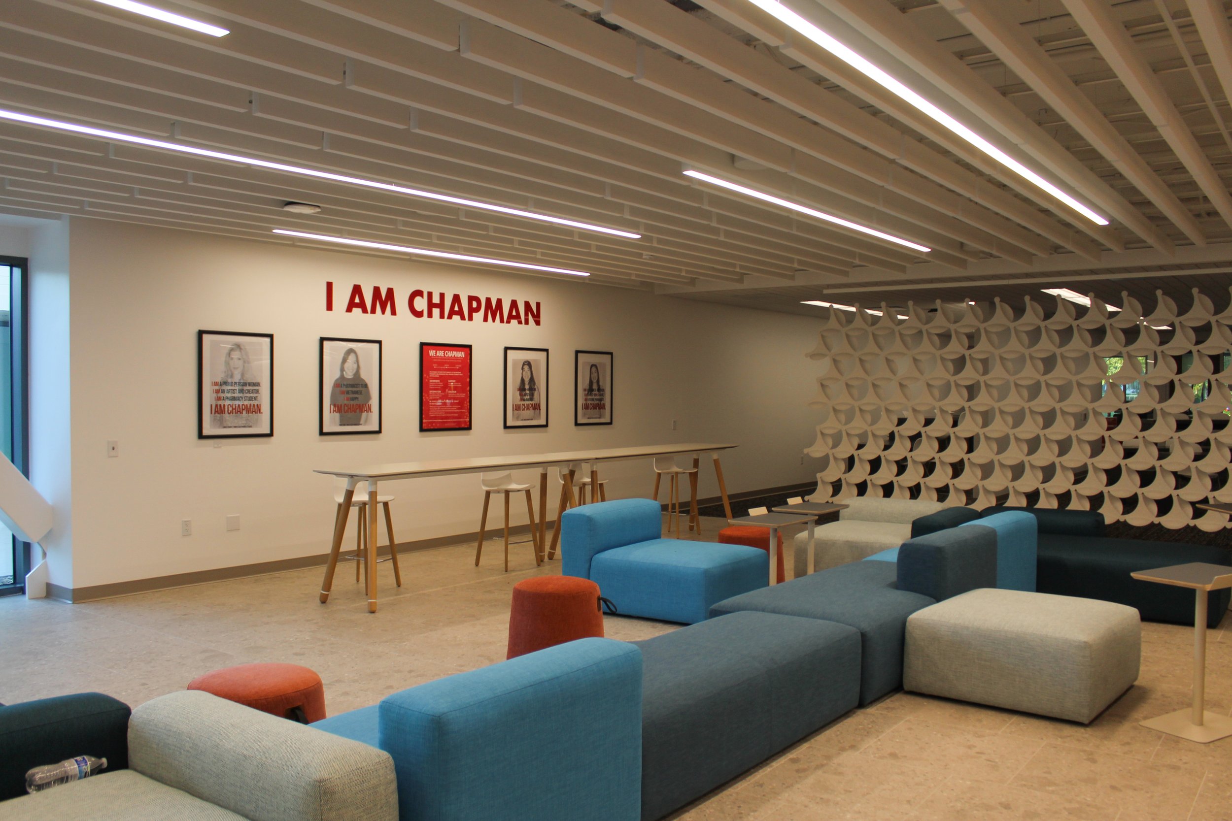 Aside from a new on-campus dining establishment and a new store, the new center also features a series of couches and several student workrooms where students can also check out laptops or use wireless charging packs, among other amenities.