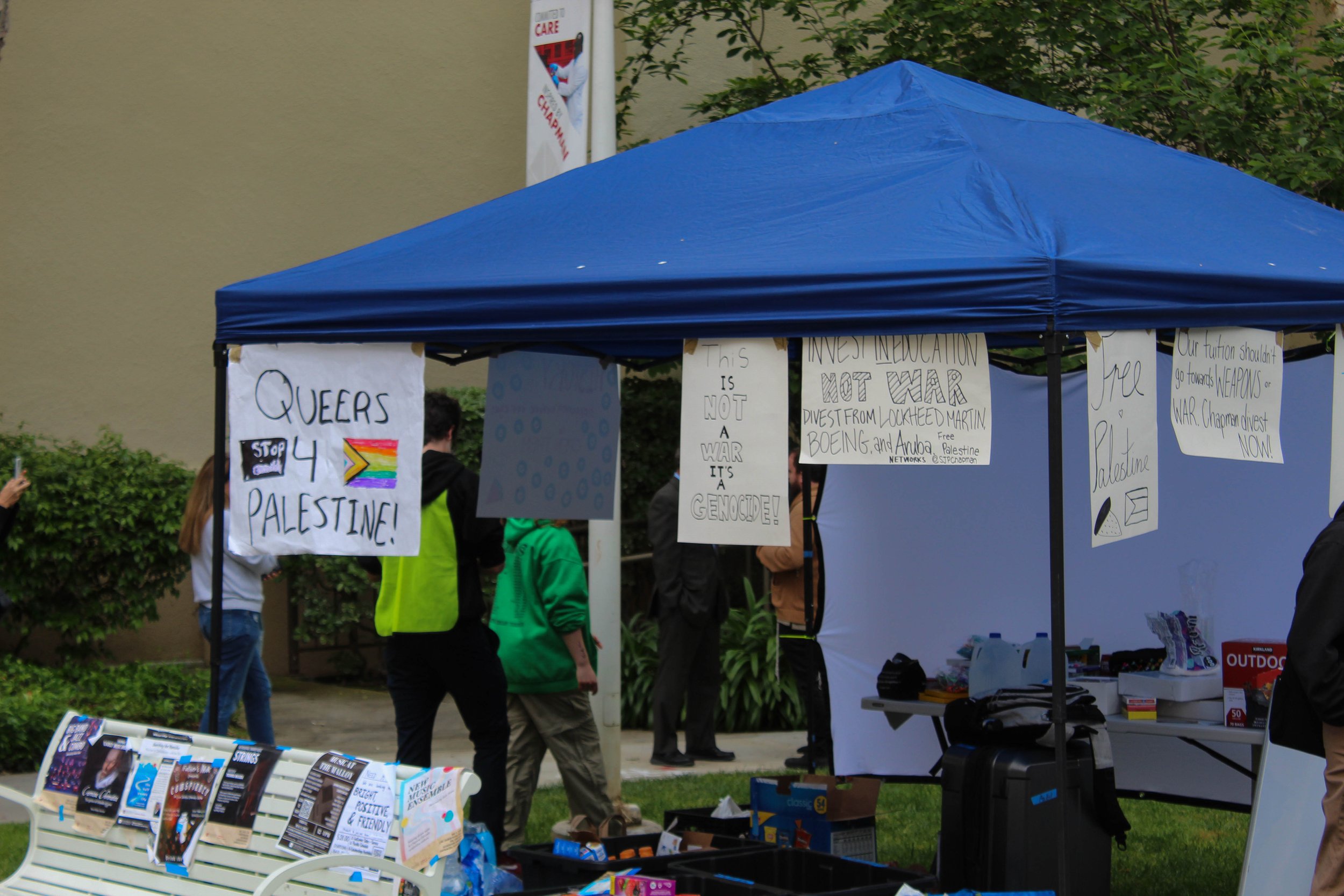    Posters displayed at the beverage tent. Photo by RENEE ELEFANTE, Editor-in-Chief   