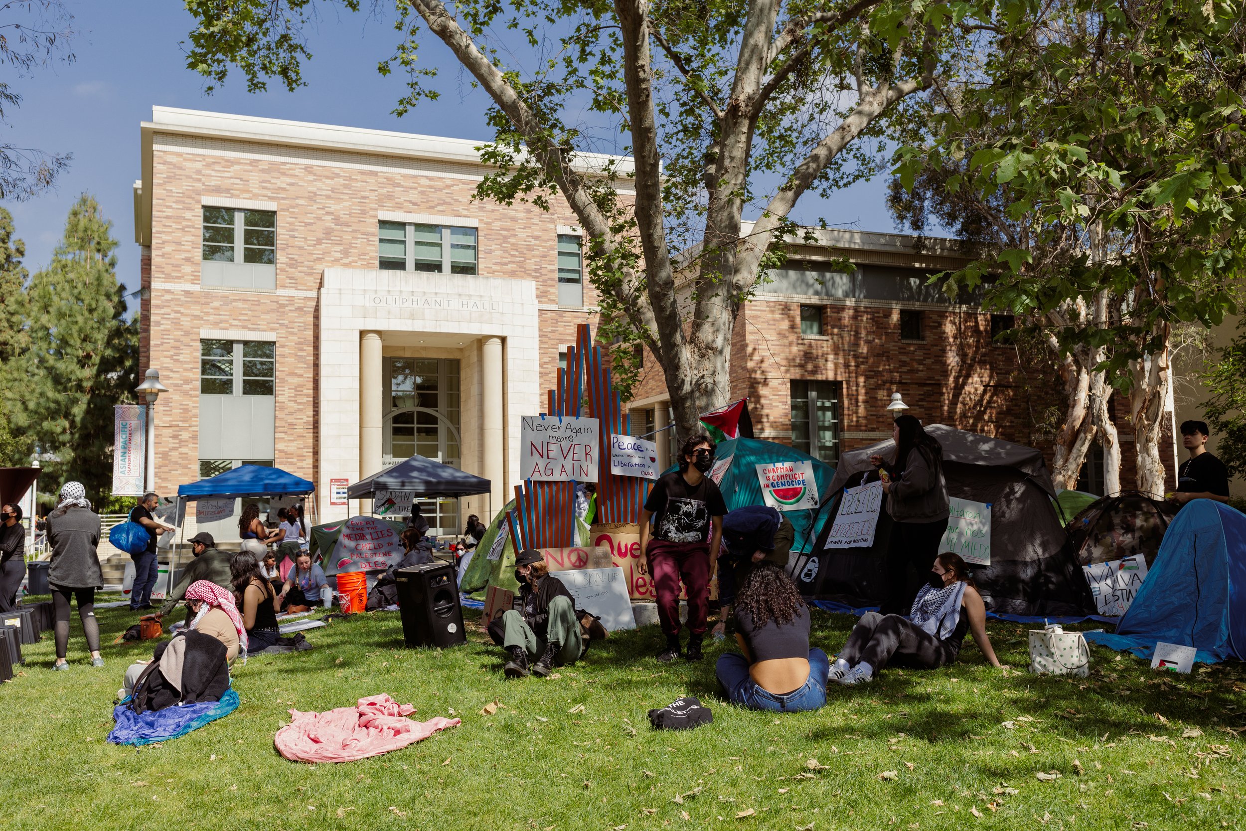    Attendees at the encampment later in the afternoon on May 2. Photos by EMILY PARIS, Photo Editor   