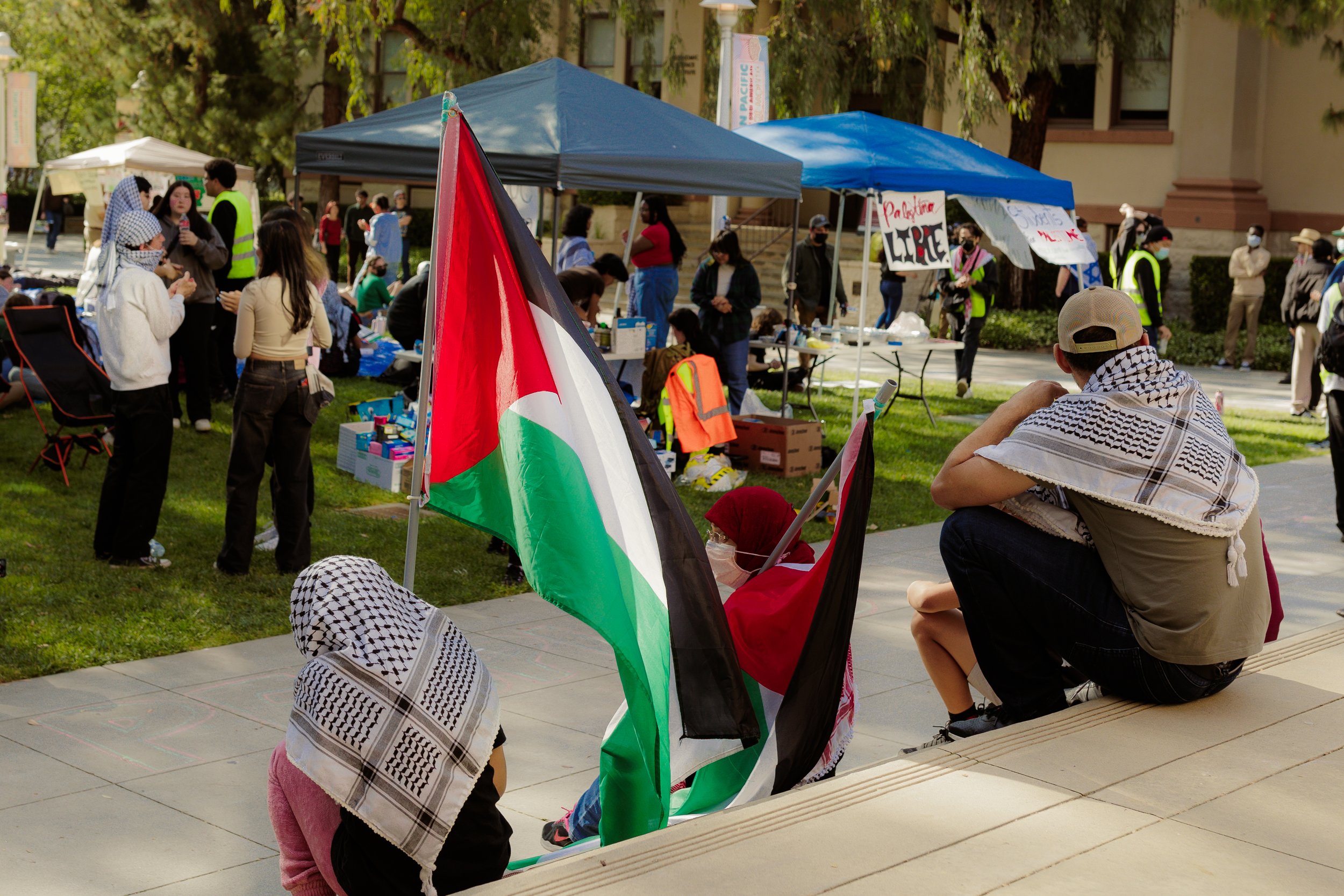    Attendees at the encampment later in the afternoon on May 2. Photos by EMILY PARIS, Photo Editor   
