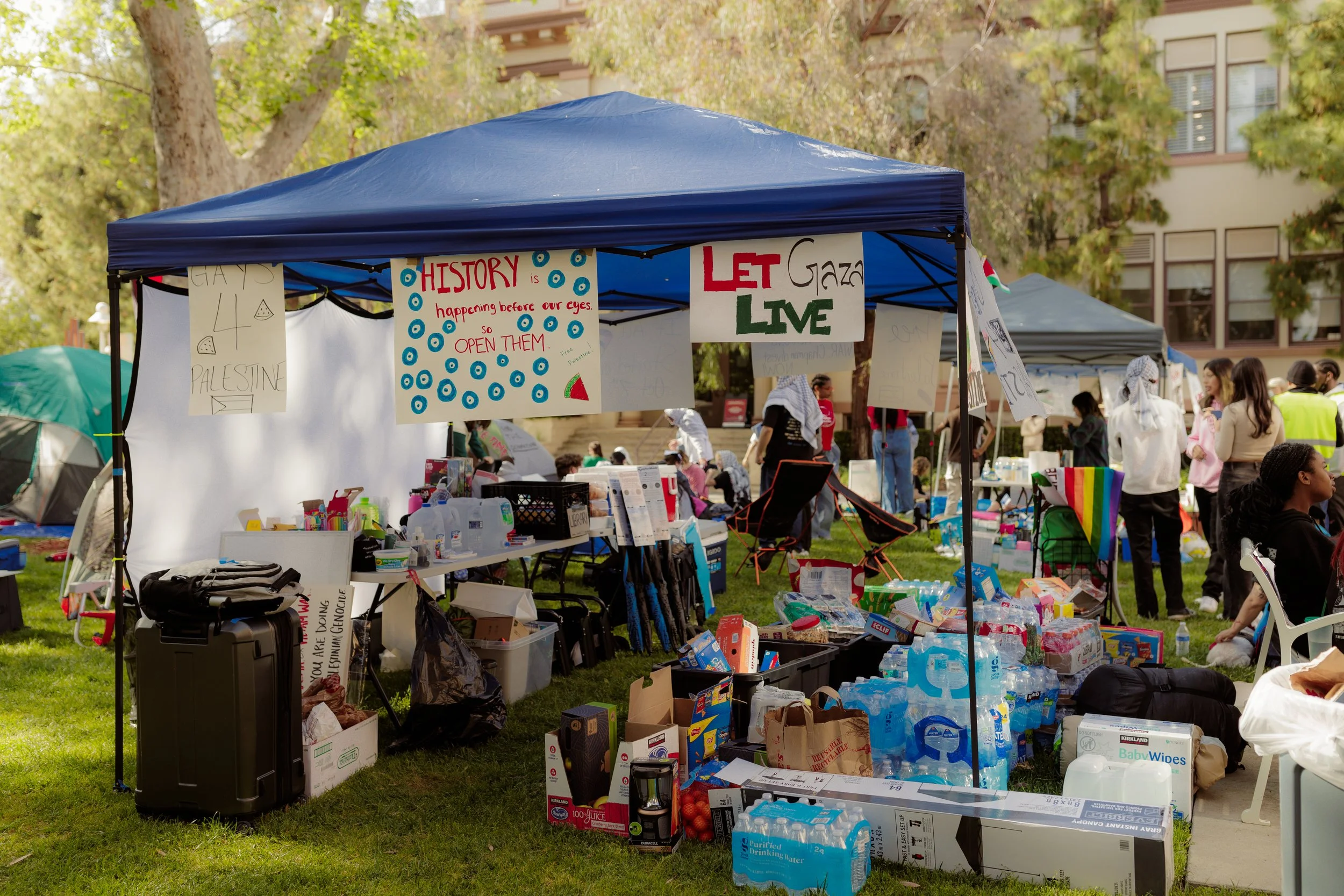    This tent offers a variety of beverages to protestors and attendees. Photos by EMILY PARIS, Photo Editor   