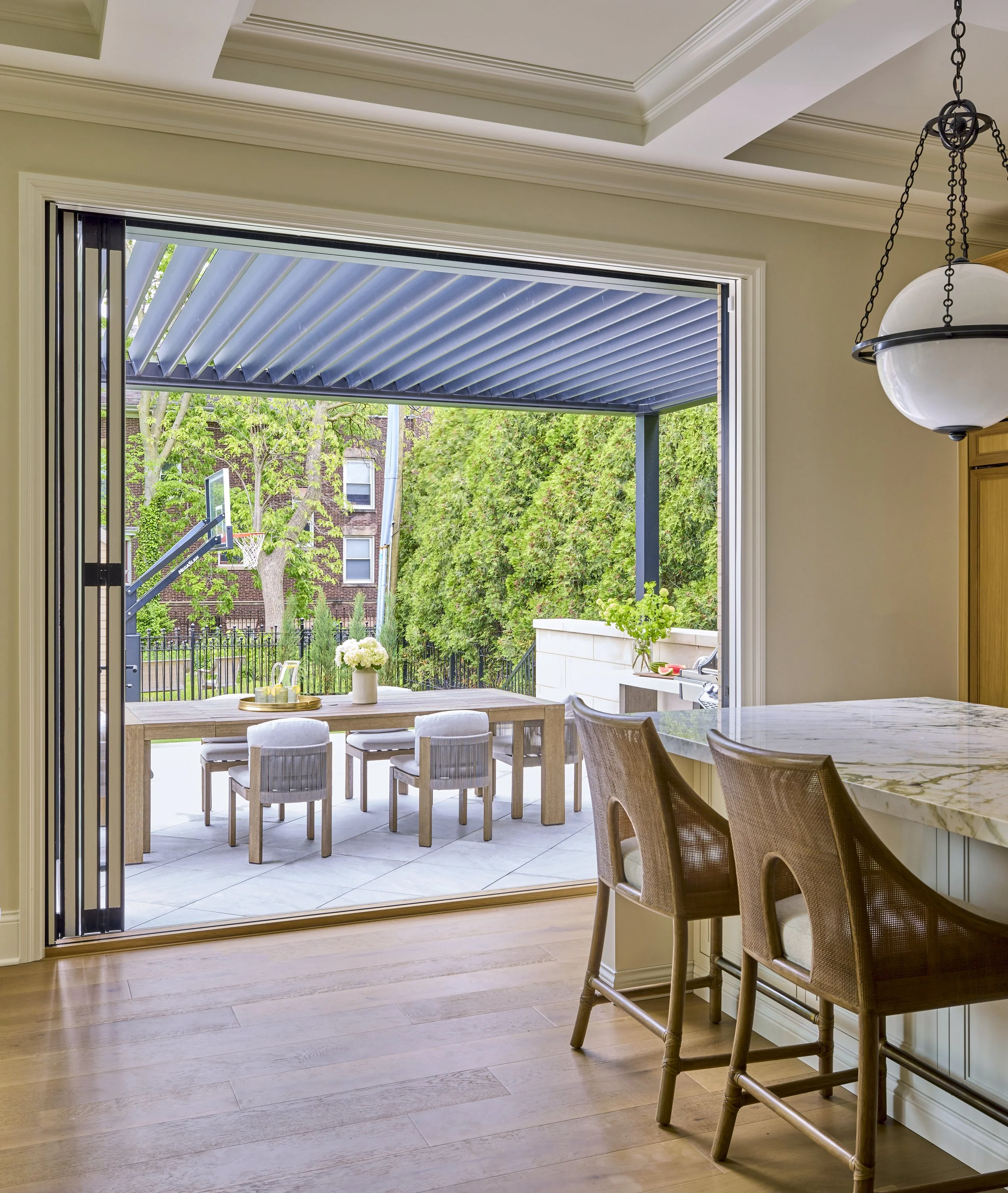This interdisciplinary project was a delight to collaborate with colleagues in architecture, interior design, and the client to build a luxury dream home landscape for this growing family. We focused on creating an interconnection between indoor and 