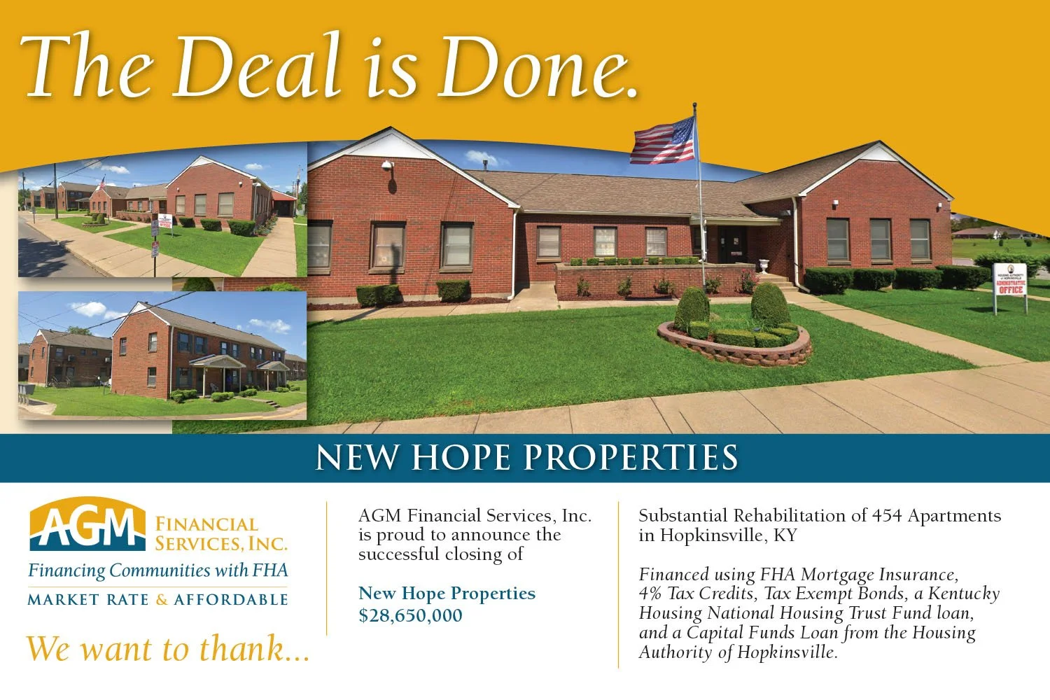 The Deal is Done News Hope Properties in Hopkinsville, KY — AGM