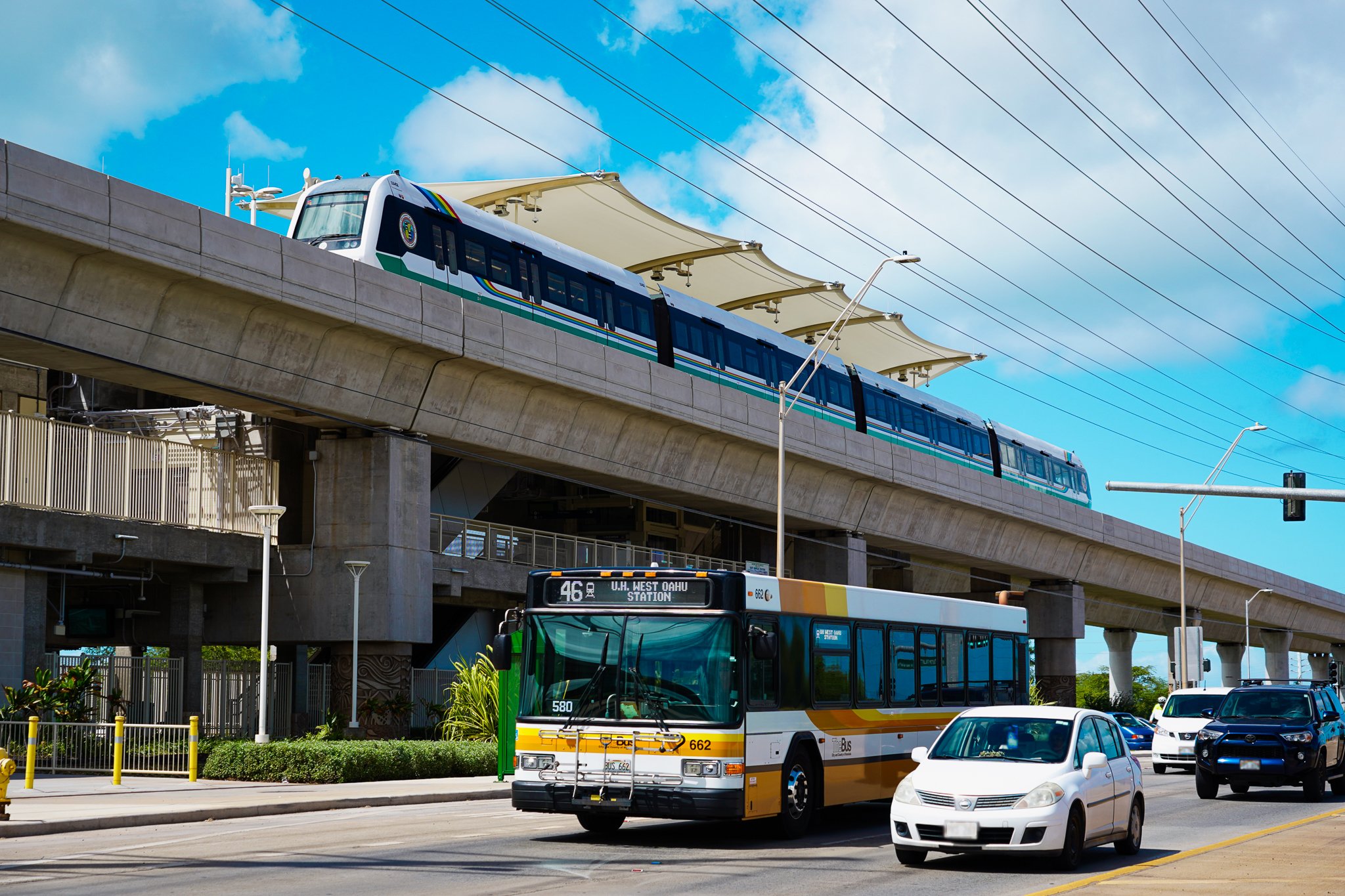  With nine stations running from East Kapolei to Aloha Stadium, Skyline revolutionized O‘ahu’s multi-modal transportation system with its Phase I grand opening on June 30, 2023. 