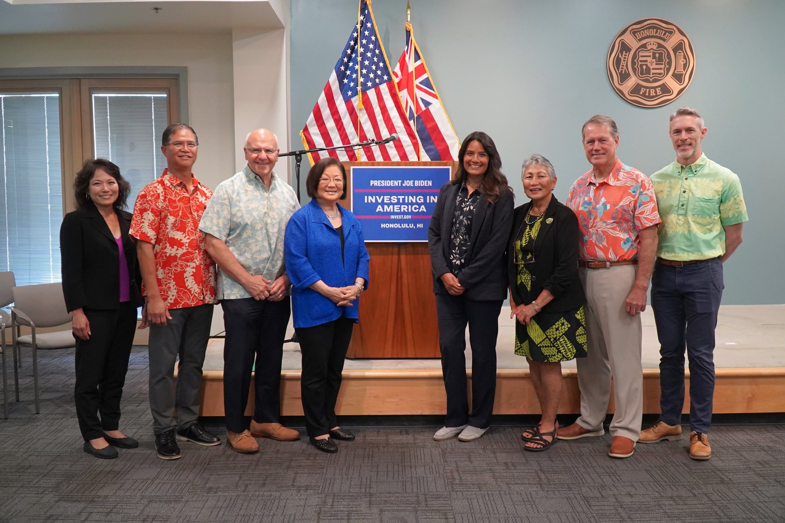  In July 2023, Mayor Rick Blangiardi, Hawai‘i congressional delegates, and state and federal representatives convened to celebrate local benefits of President Biden’s Investing in America agenda, including the awards of Climate Pollution Reduction Gr