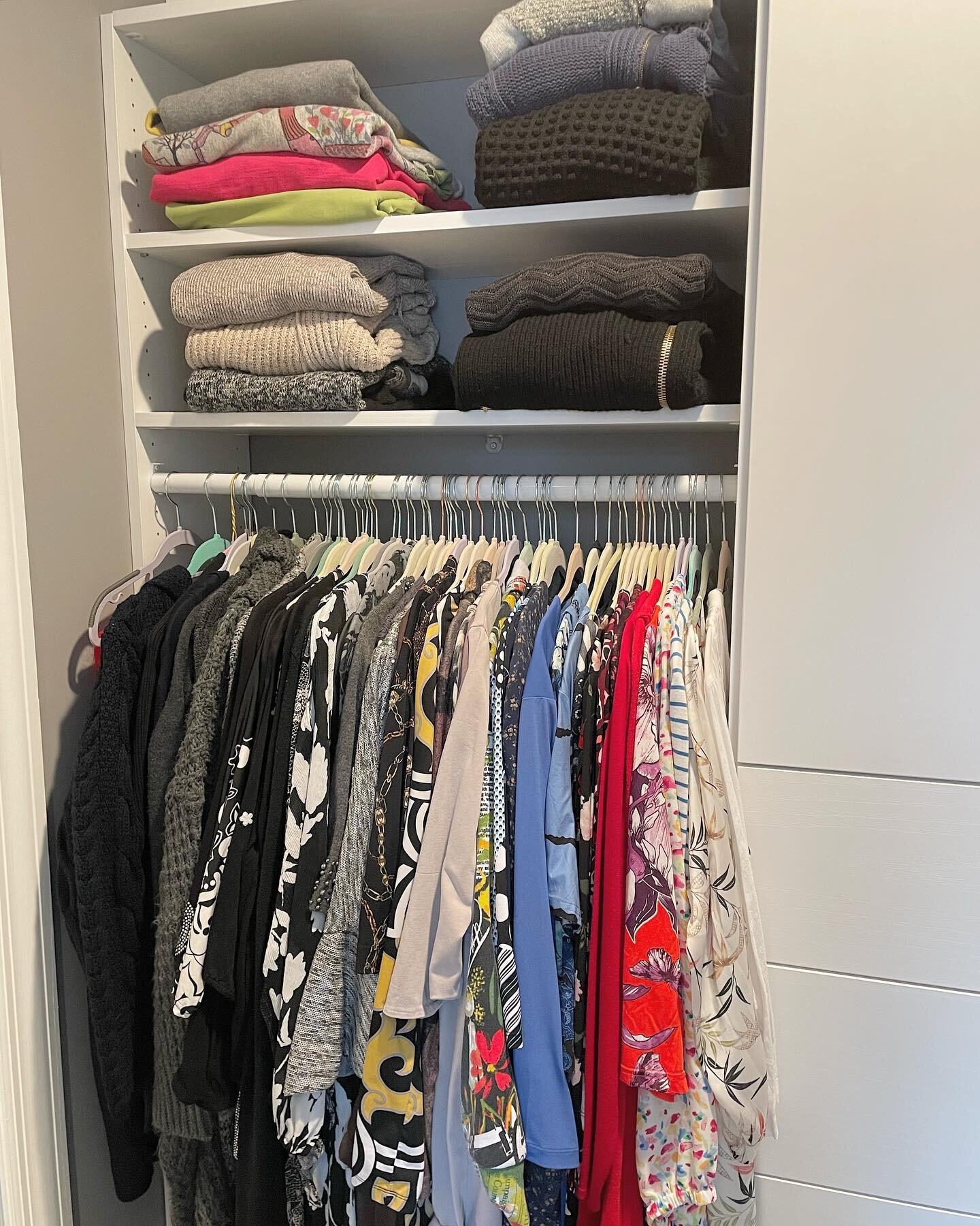 &bull; O R D E R &bull;  My Client reached out for help with her Mom&rsquo;s closet. Her mom was convinced her closet was too small and didn&rsquo;t want to get rid of any of her clothes.

I was certain I could help. By using slim/uniform hangars and