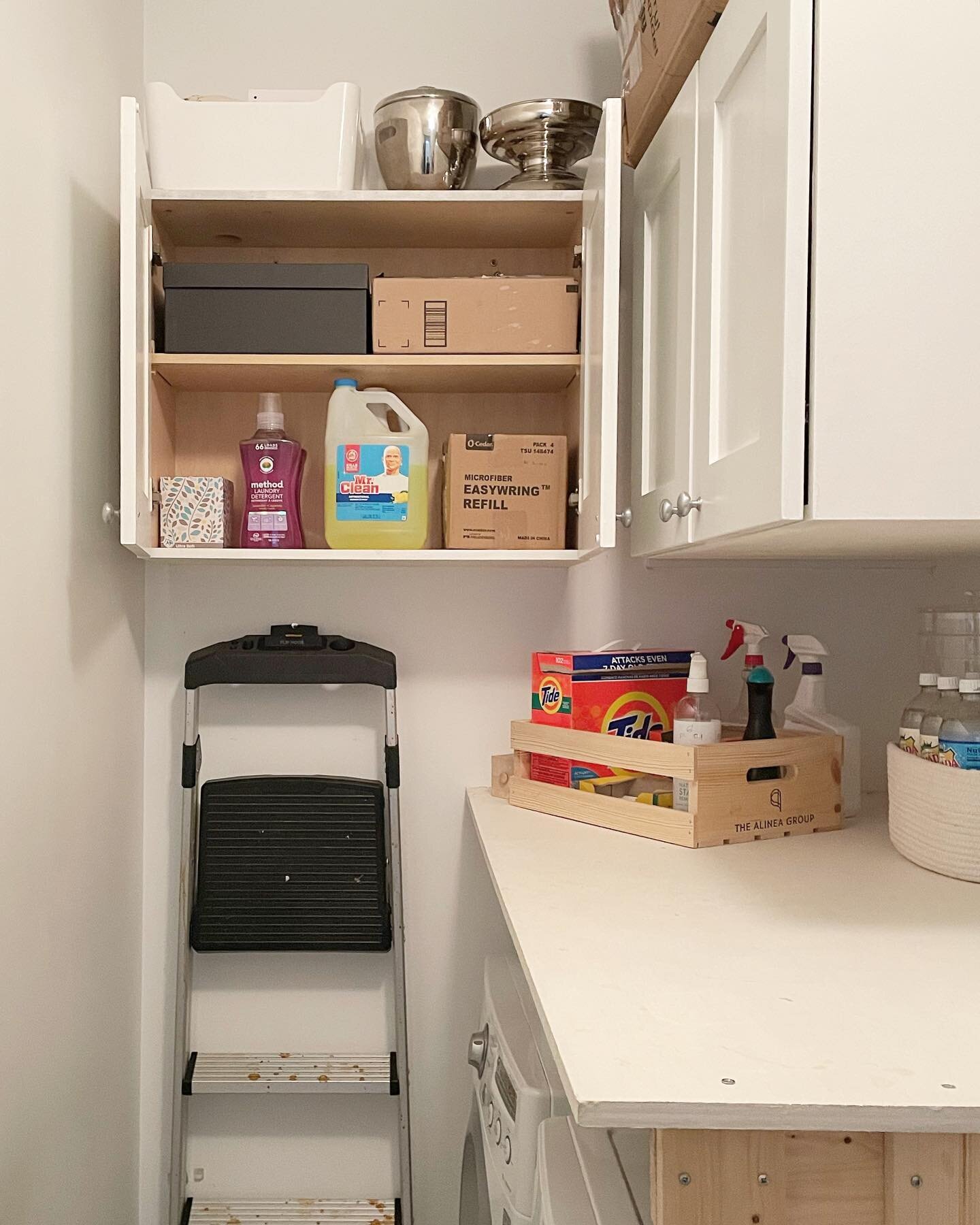 &bull; Q U I C K &bull; No new organizing product to purchase - just a couple hours dedicated to this laundry/utility room. Most of the time was spent on the utility section of the space (not pictured) but the entire room is functional and more welco