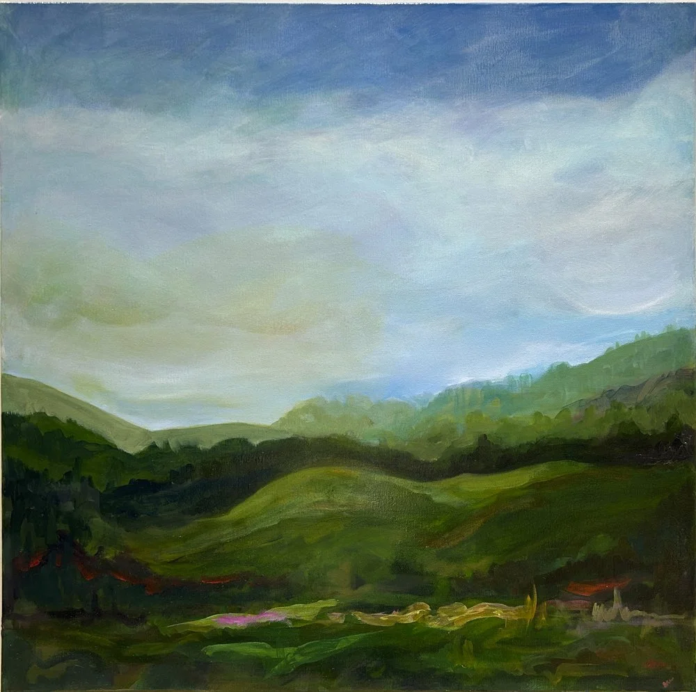 Summer Breeze 1 80x80cm Acrylic/Oil €675
(Summer Breeze 1 & 2 as Diptych €1200)