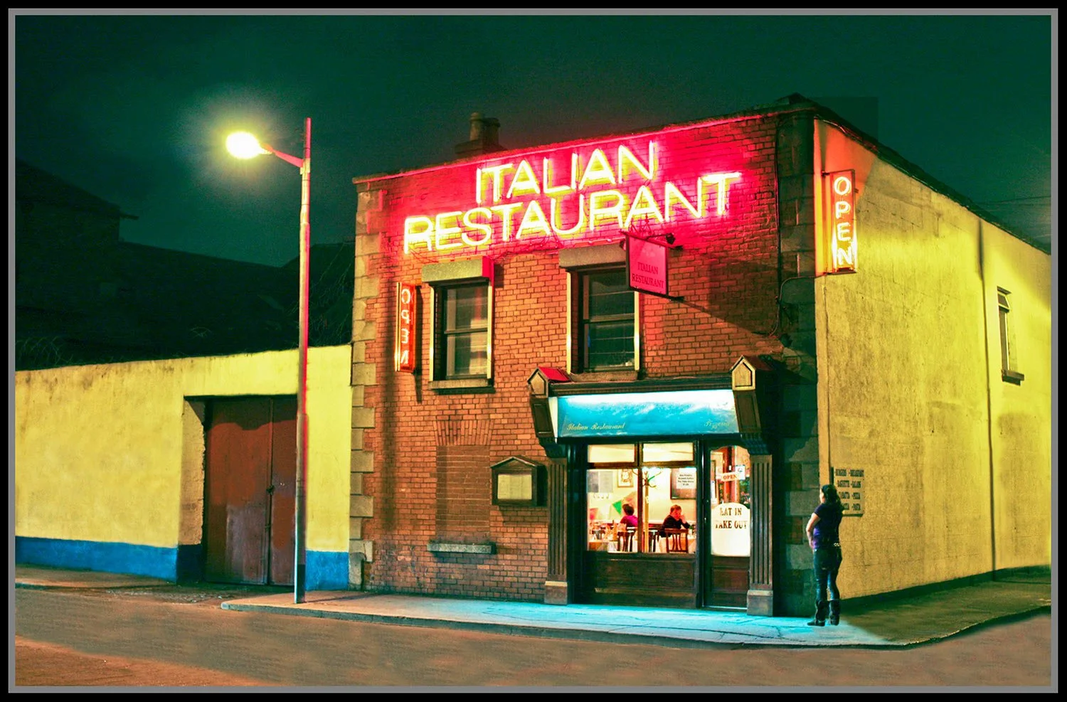 Jeanette Lowe: Italian Restaurant (21x30) Halbe Framed €145 (Unframed €65)