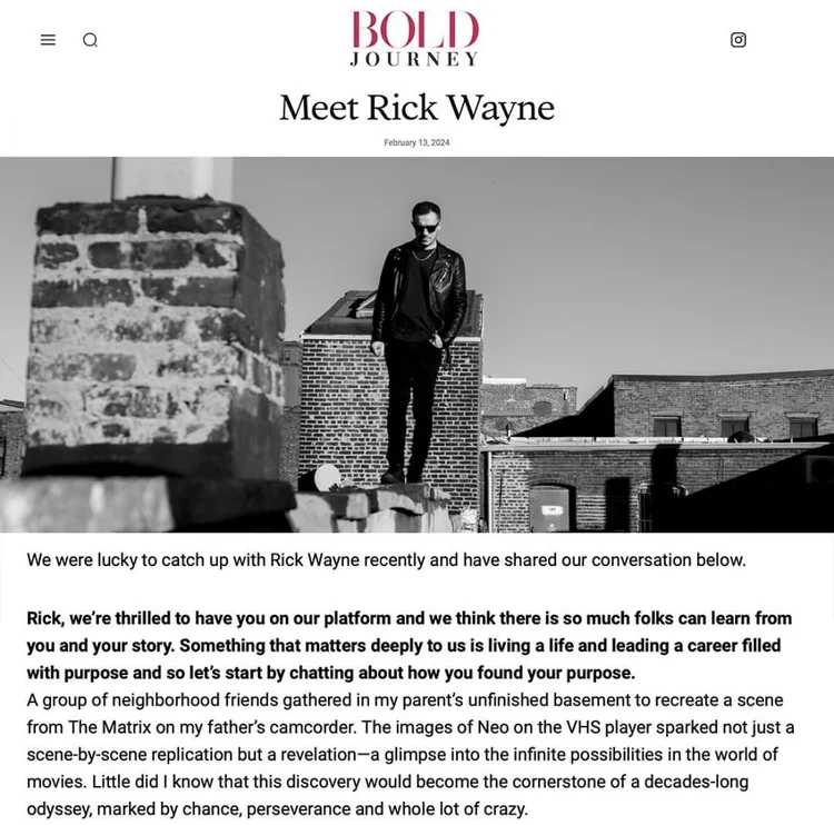 Rick Wayne — Bold Journey Magazine interview