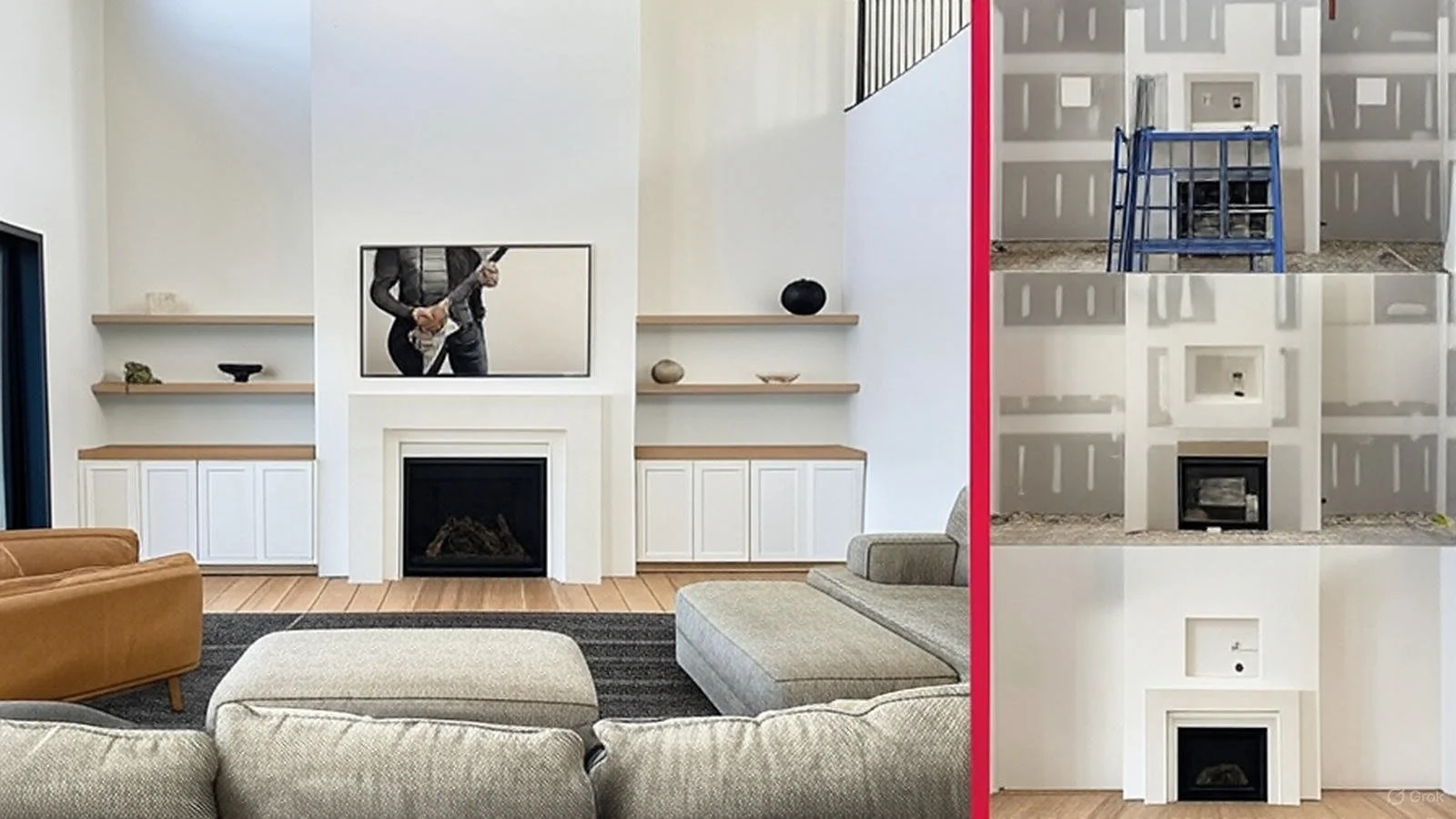 Stealth Acoustics invisible speaker installed in wall during construction before drywall finishing | VIP Smart Homes