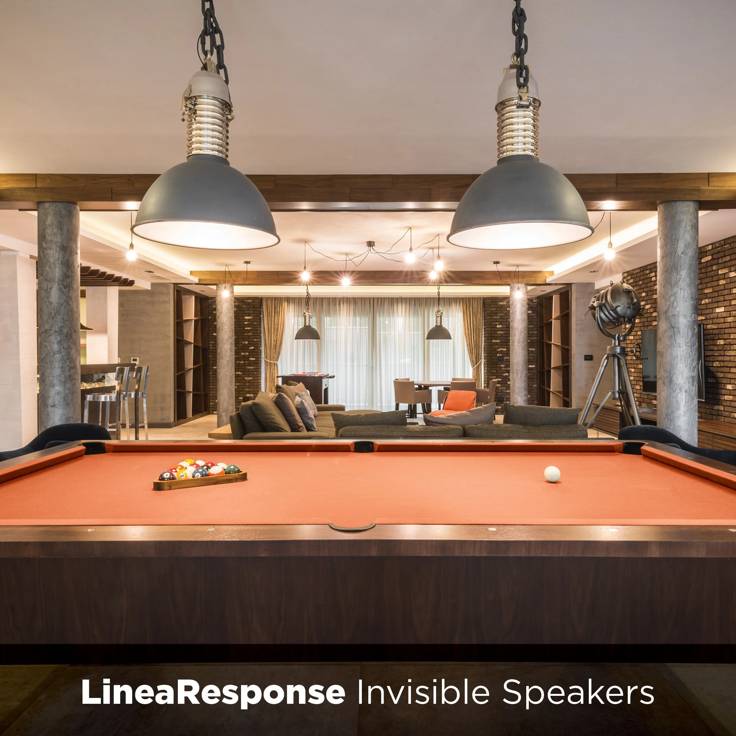 Luxury living room with Stealth Acoustics invisible speakers installed behind walls | VIP Smart Homes