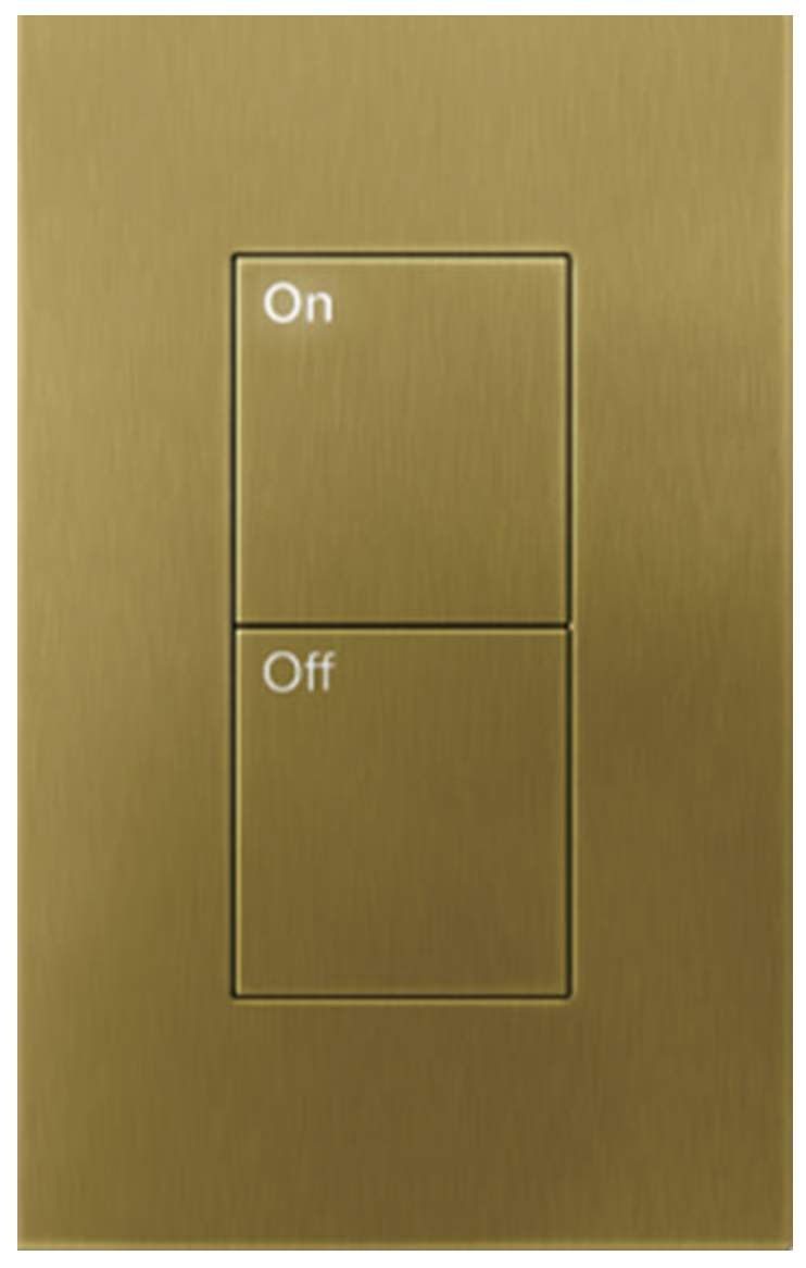 Lutron Palladiom Keypad in Antique Brass
