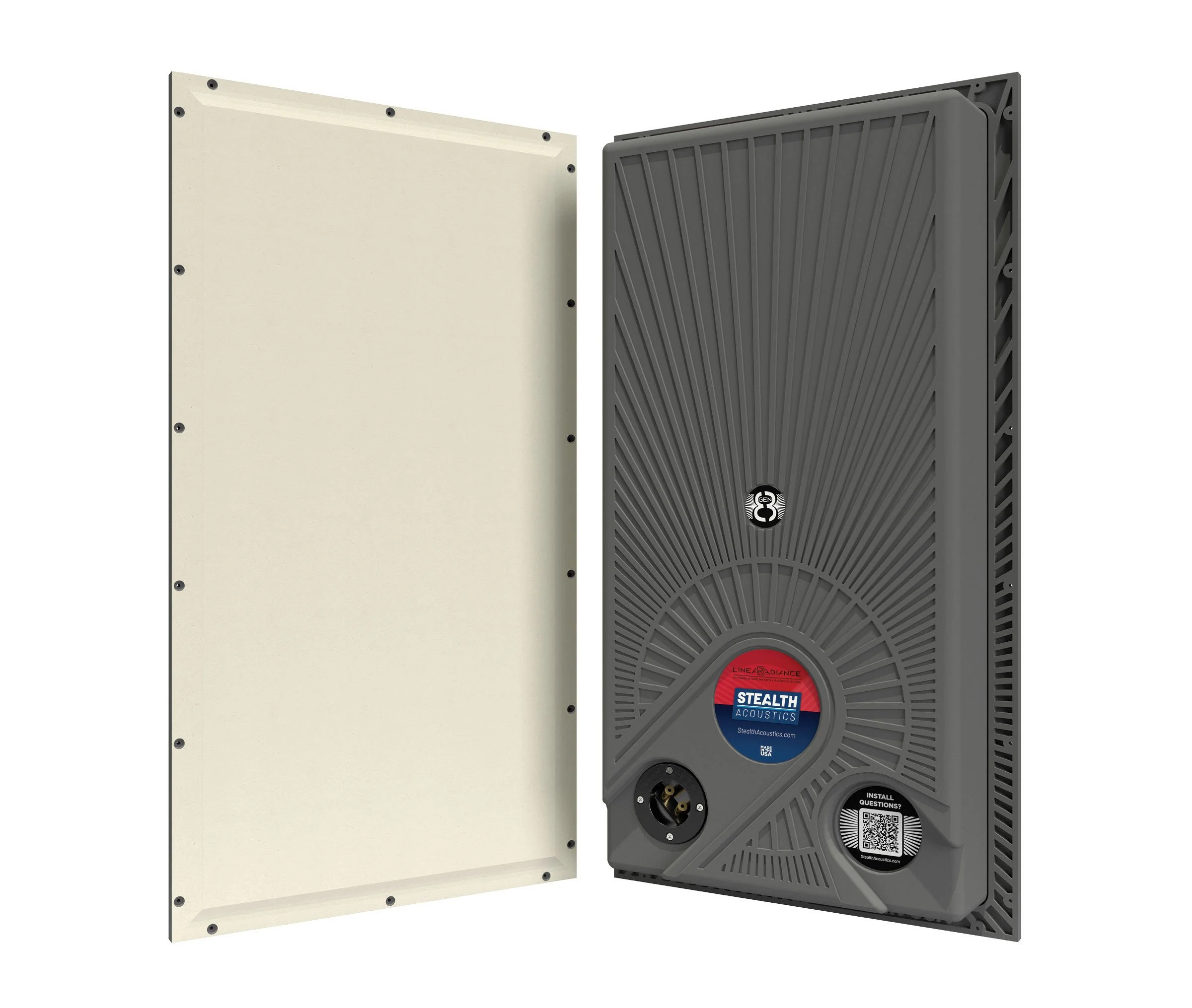 Stealth Acoustics LR430 Invisible Speaker with dual 8-inch woofers