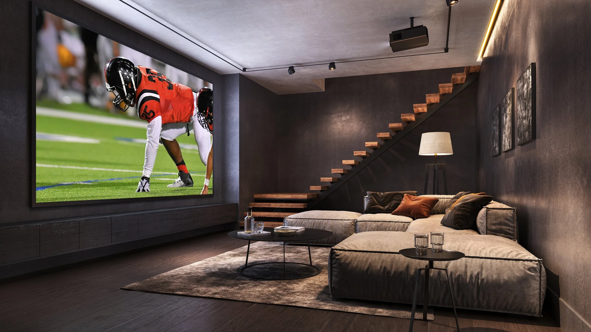 Dedicated home theater with Sony projector and professional surround sound | VIP Smart Homes Seattle