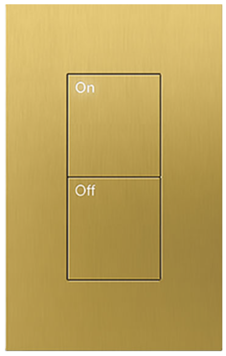 Lutron Palladiom Satin Brass Keypad | VIP Smart Homes Seattle