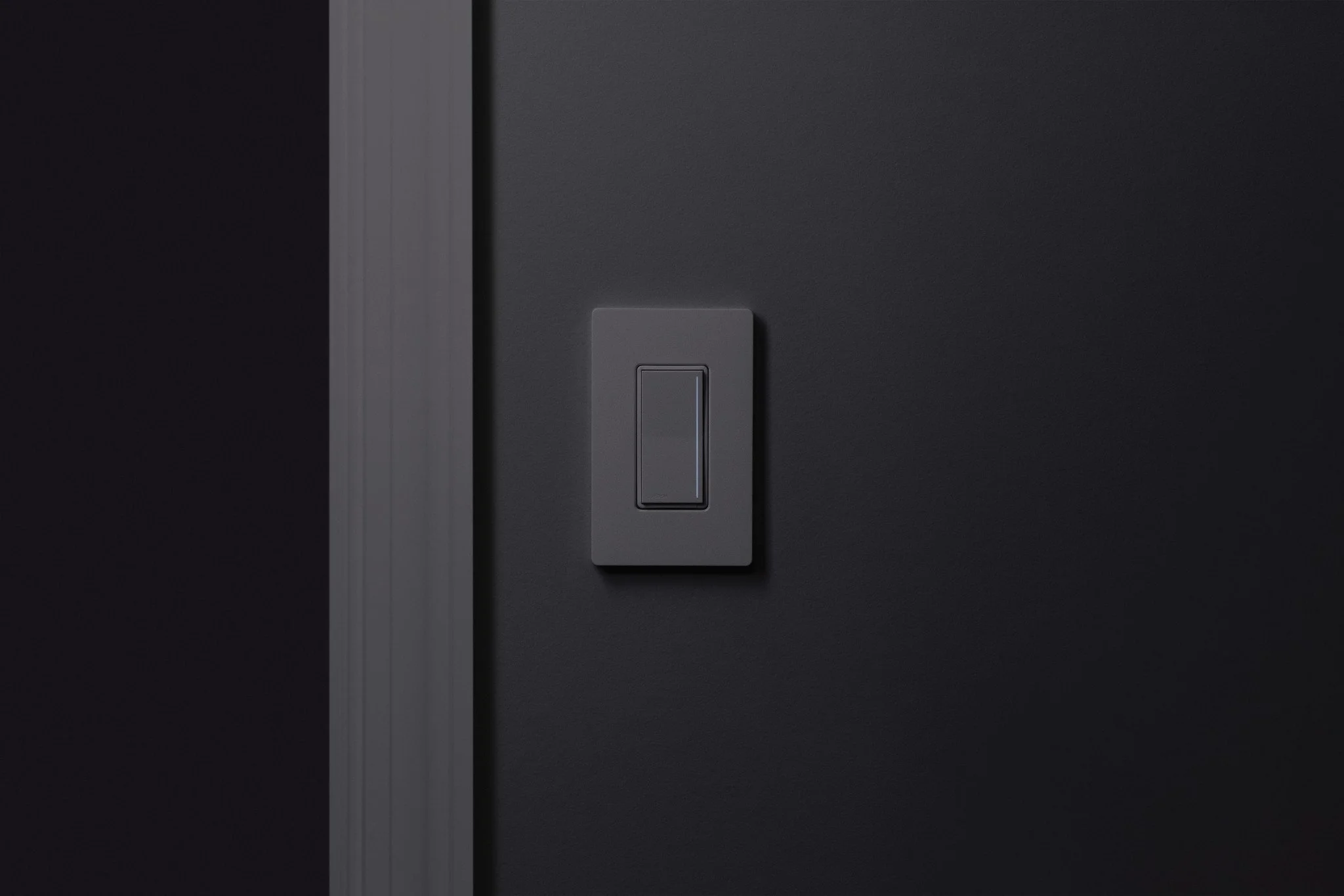 Lutron Sunnata Keypad Glowing at Night on Wall | VIP Smart Homes Seattle