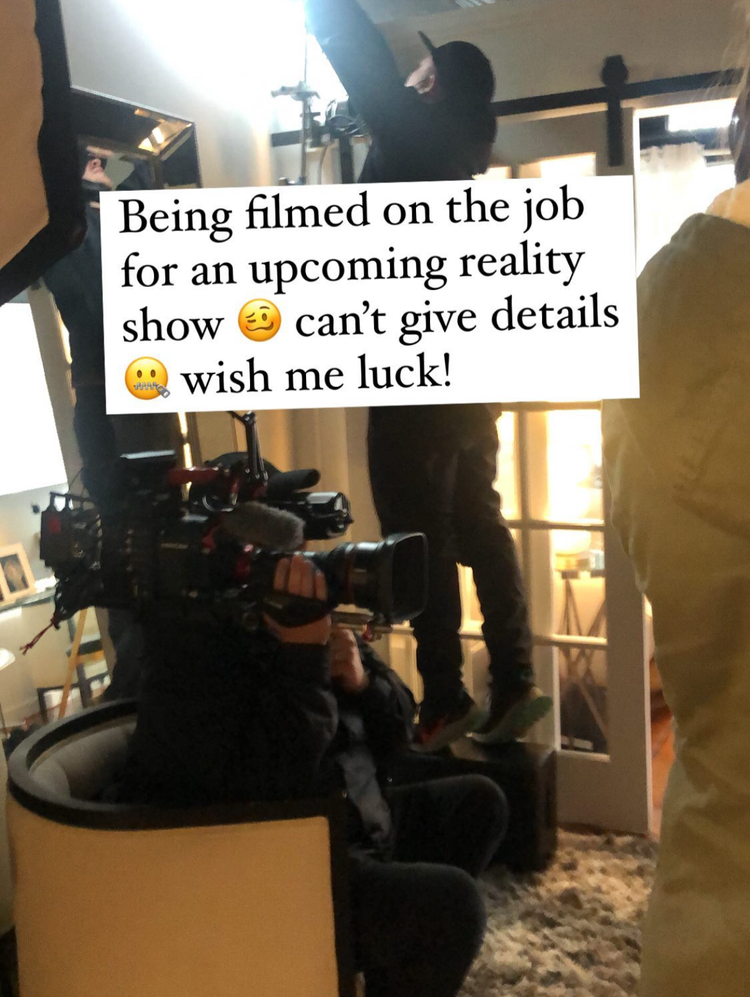 Noa Green being filmed on the job for the Lifetime reality show
