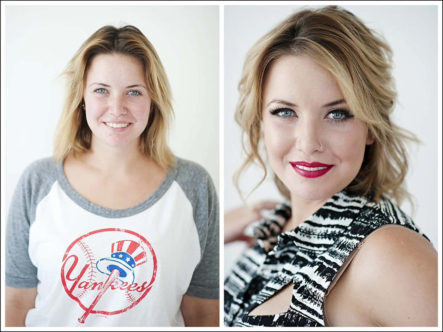 Professional headshot before and after Harrington Park NJ