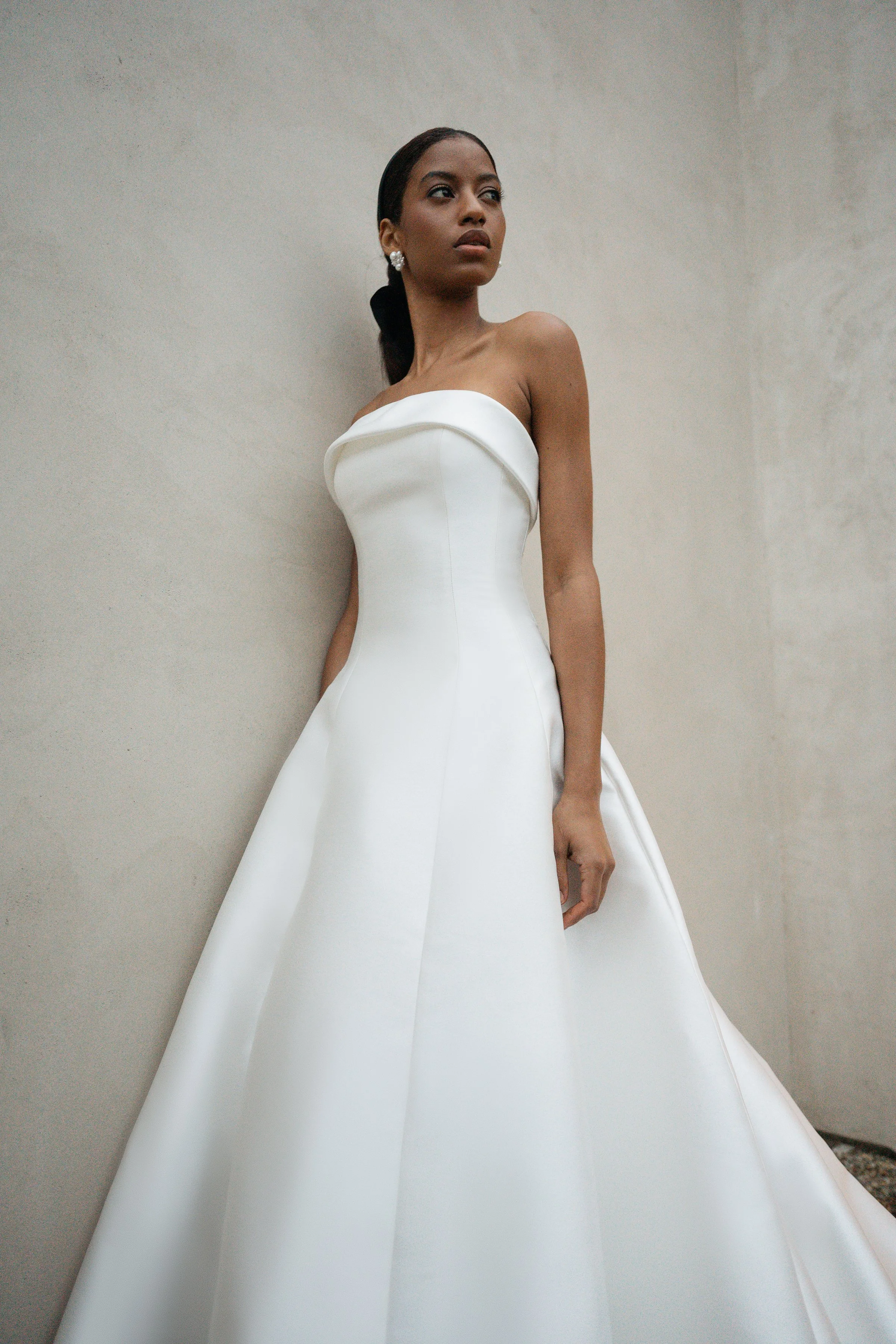 minimalist ballgown wedding dress