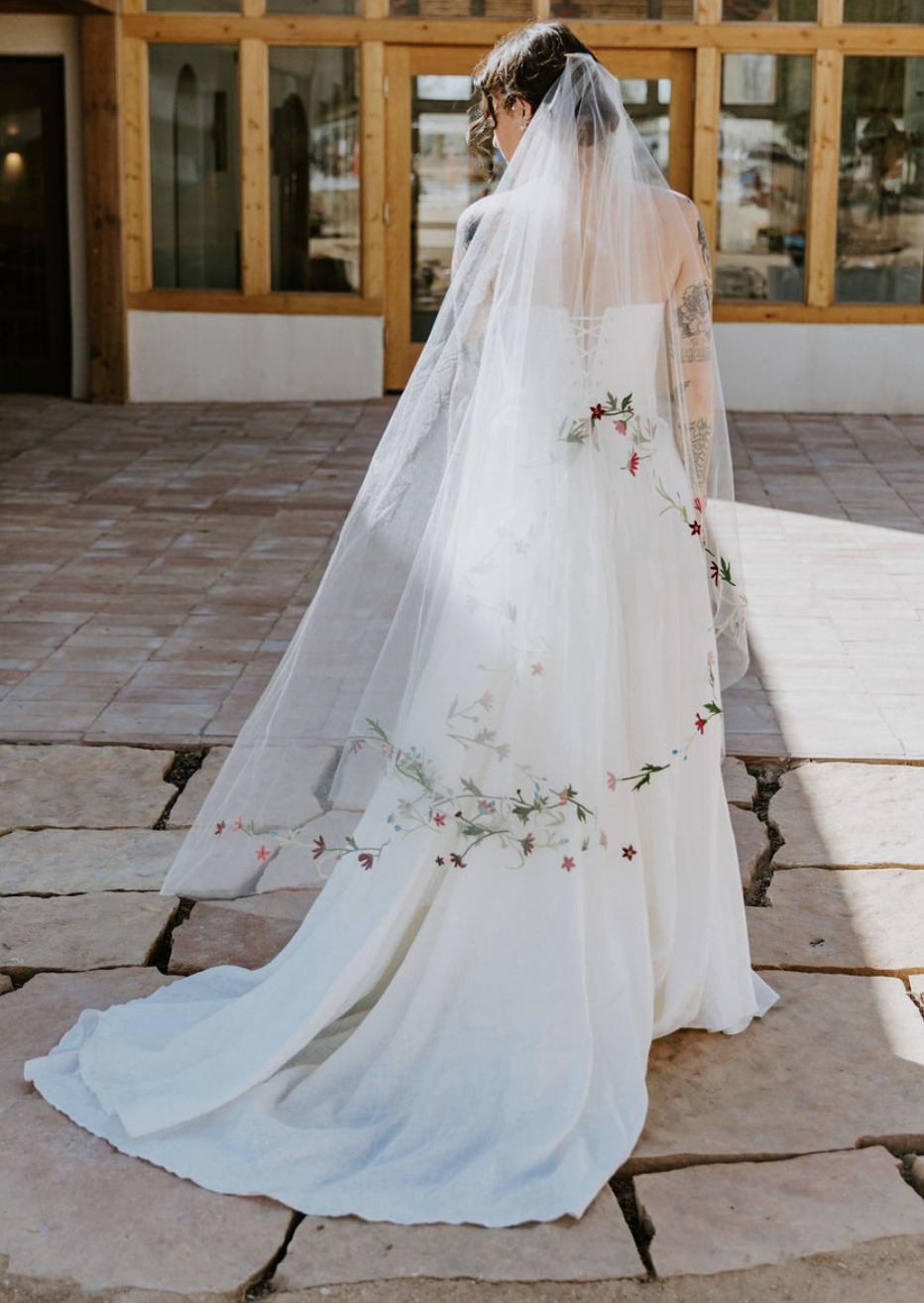 custom embroidered veil