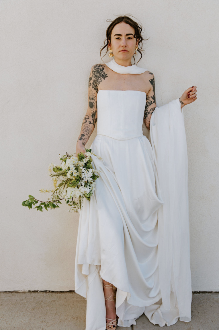 silk bridal skirt