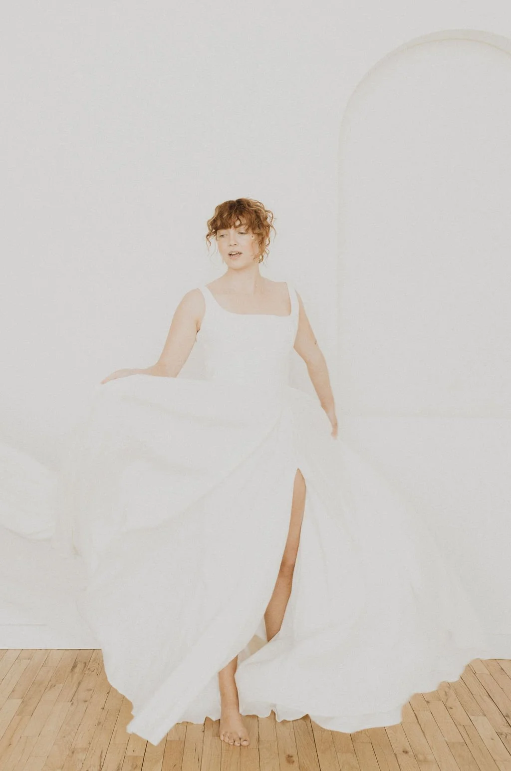 linen wedding dress