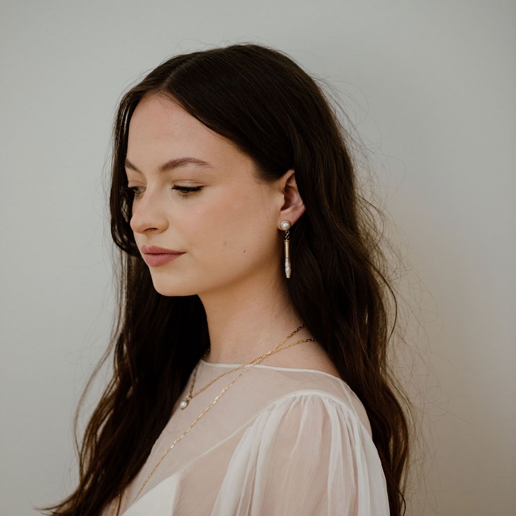Long Pearl Earrings
